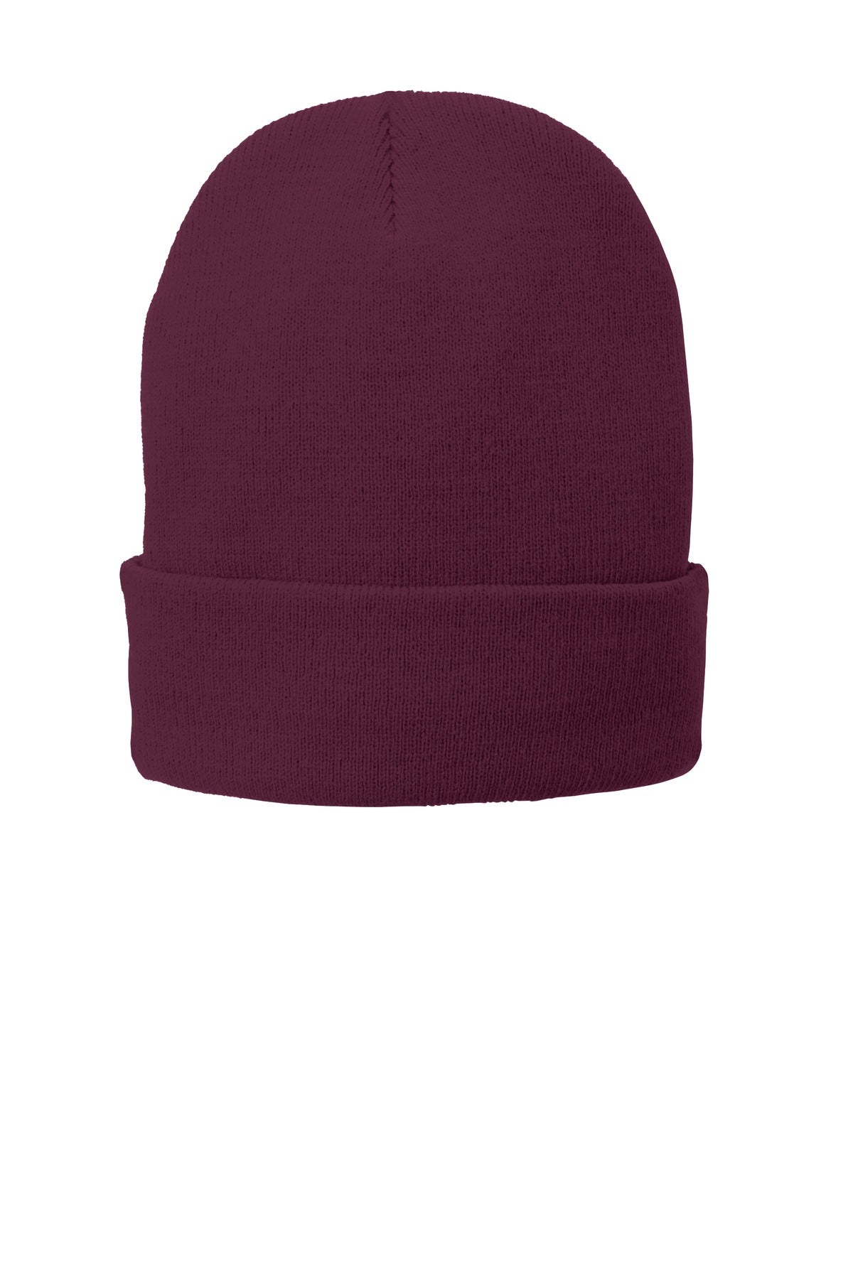 Port Authority Fleece-Lined Knit Cap. CP90L - Maroon - front