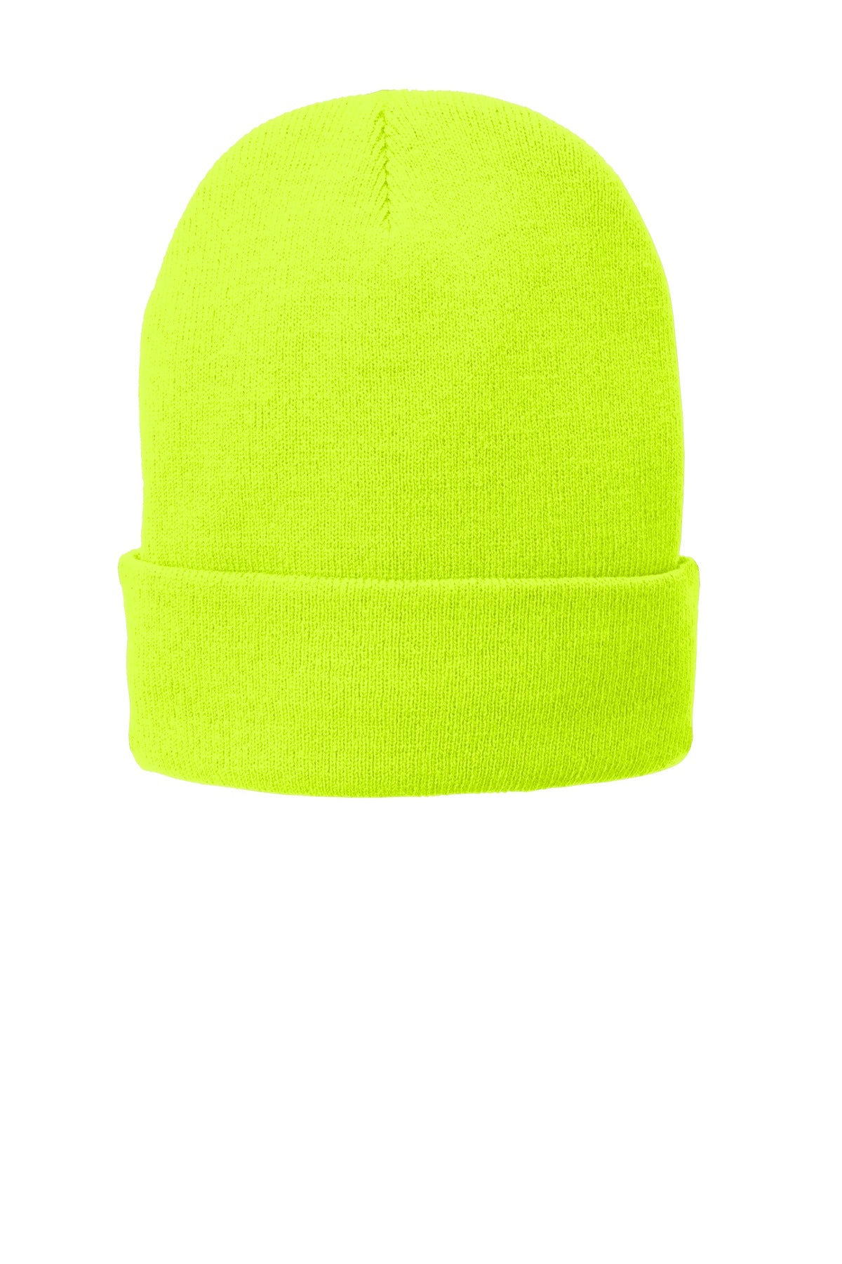 Port Authority Fleece-Lined Knit Cap. CP90L - Neon Yellow - front