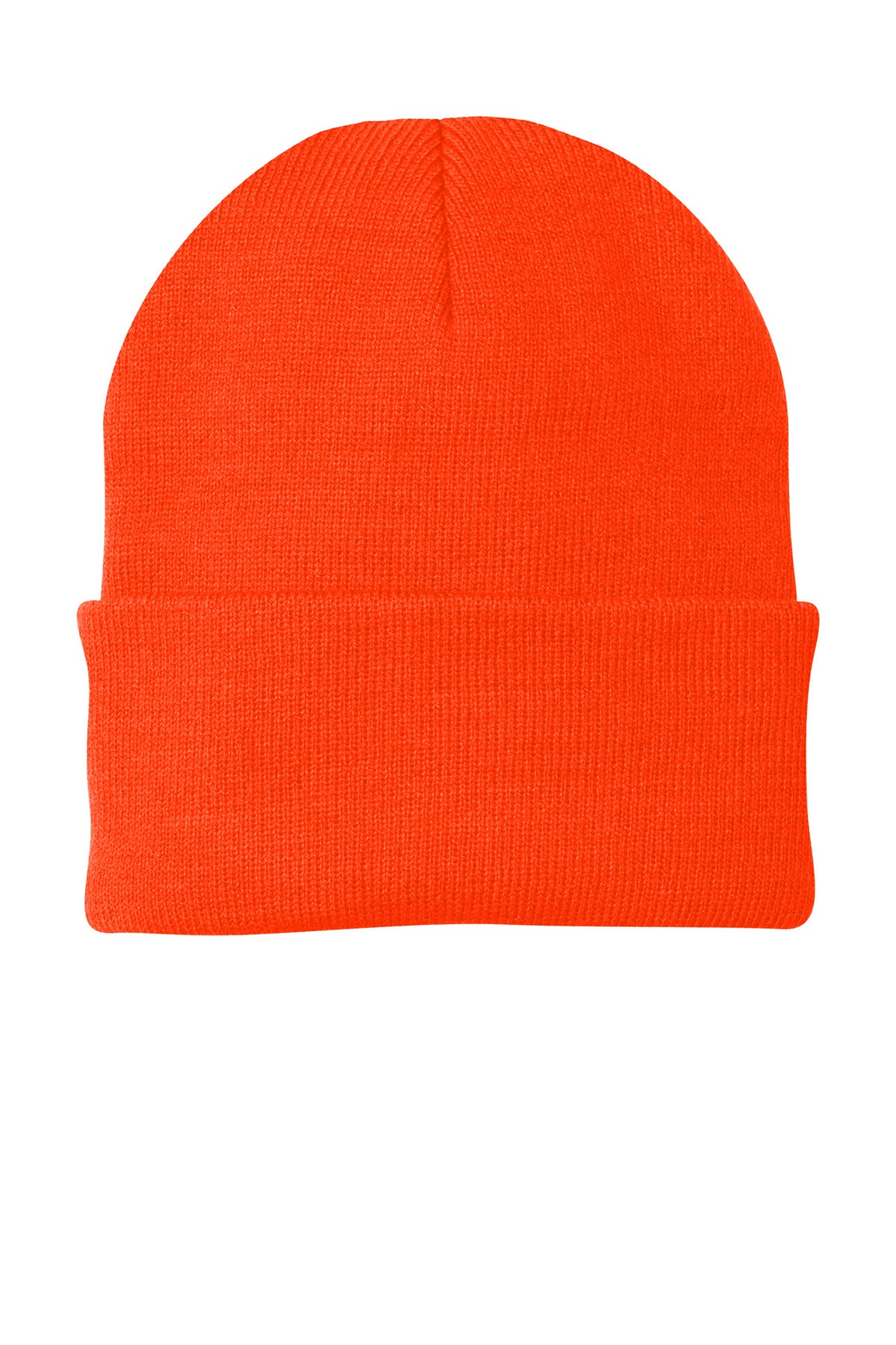 Port Authority Knit Cap. CP90 - Athletic Orange - front