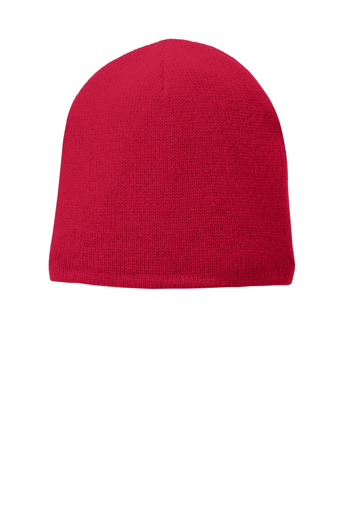 Port Authority Fleece-Lined Beanie Cap. CP91L - Athletic Red - front