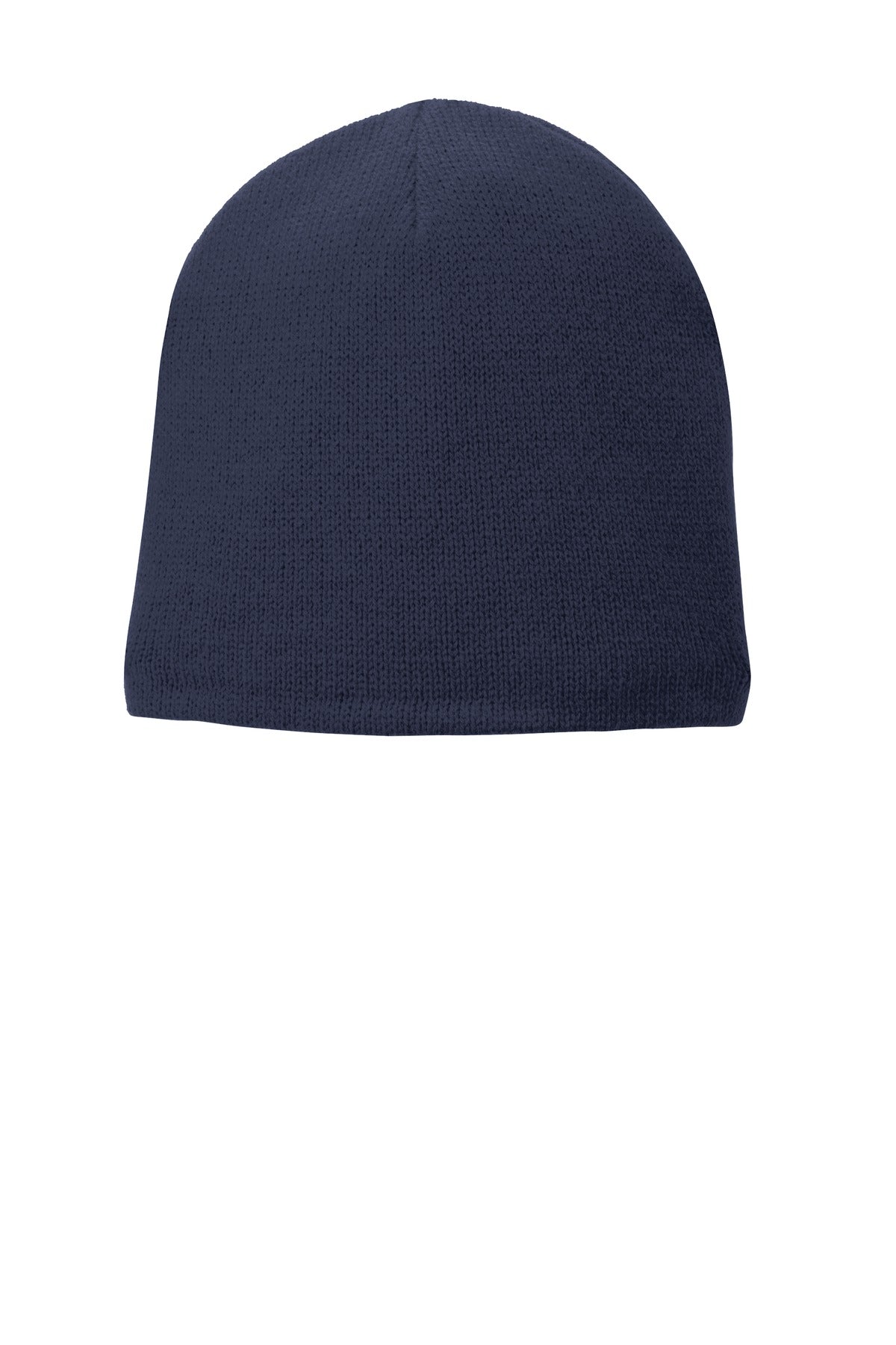 Port Authority Fleece-Lined Beanie Cap. CP91L - Navy - front