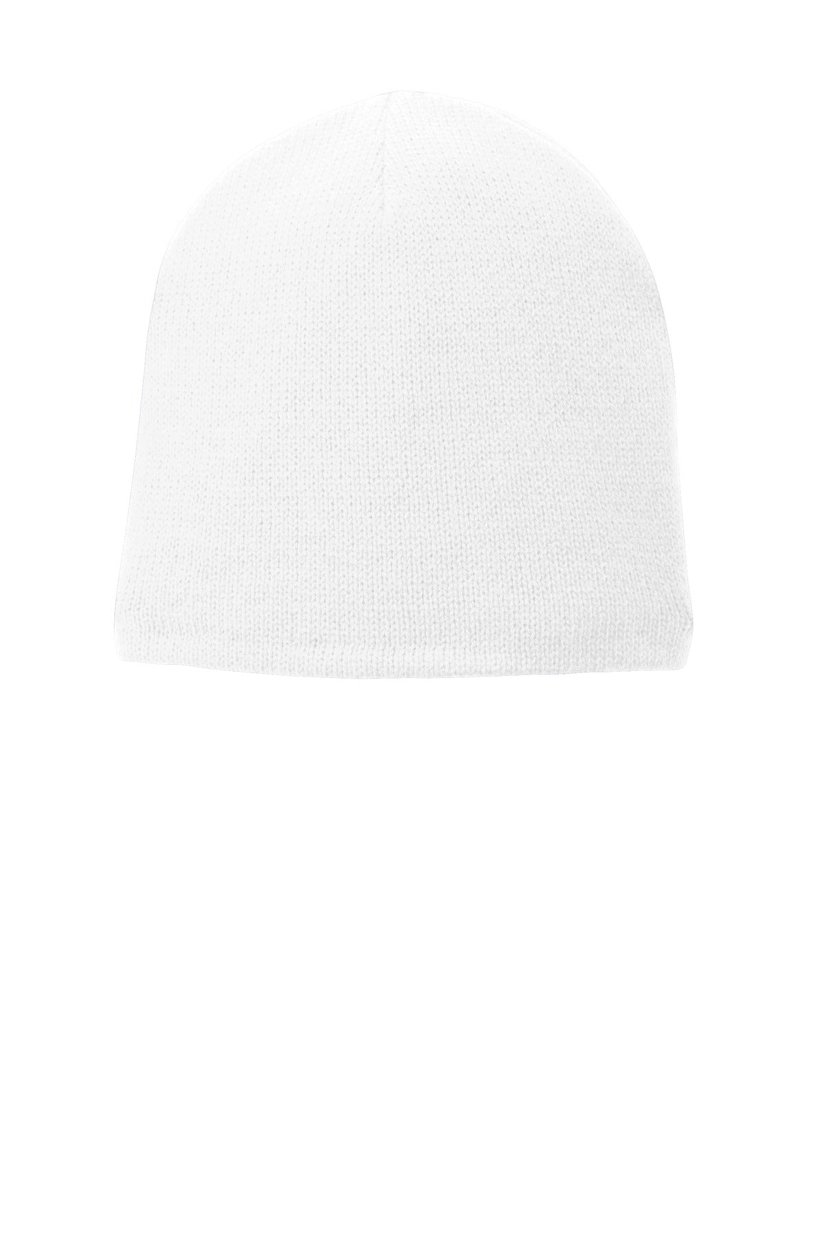 Port Authority Fleece-Lined Beanie Cap. CP91L - White - front