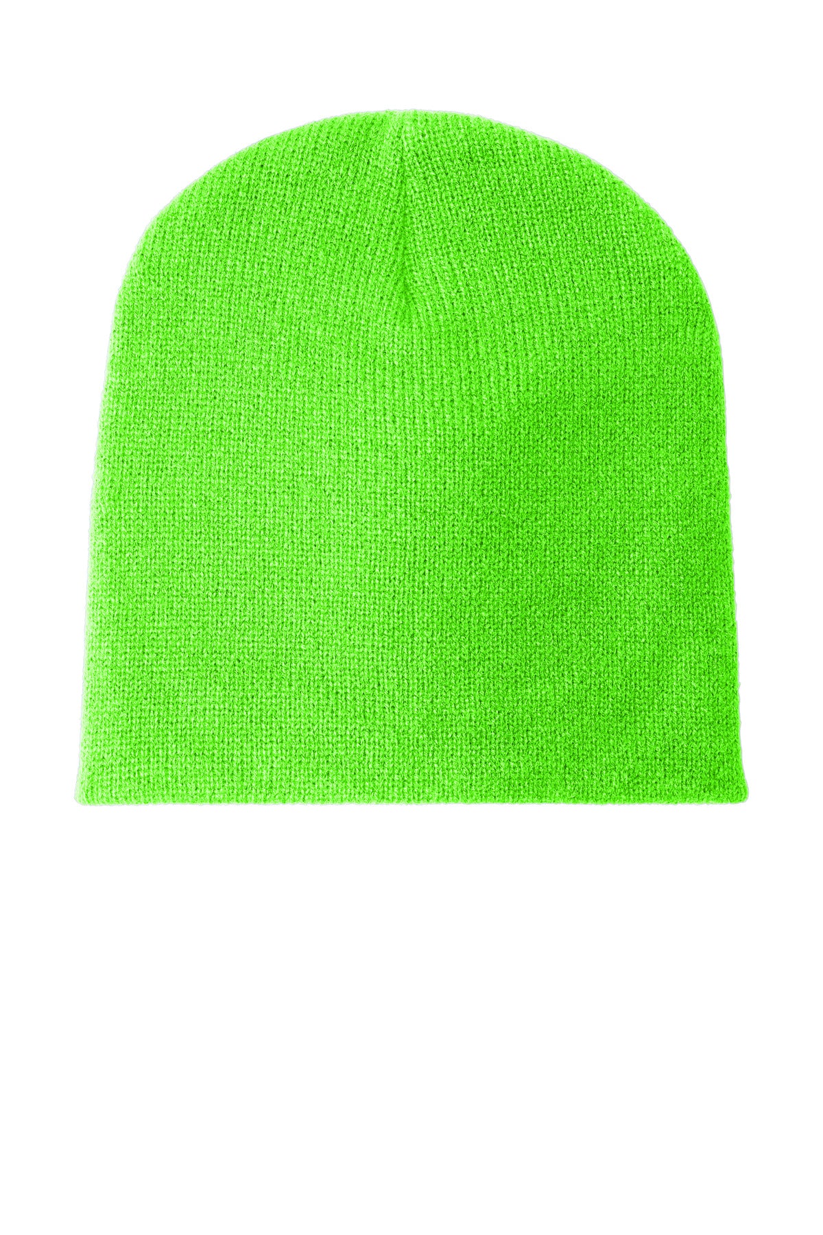 Port Authority Beanie Cap. CP91 - Neon Green - front
