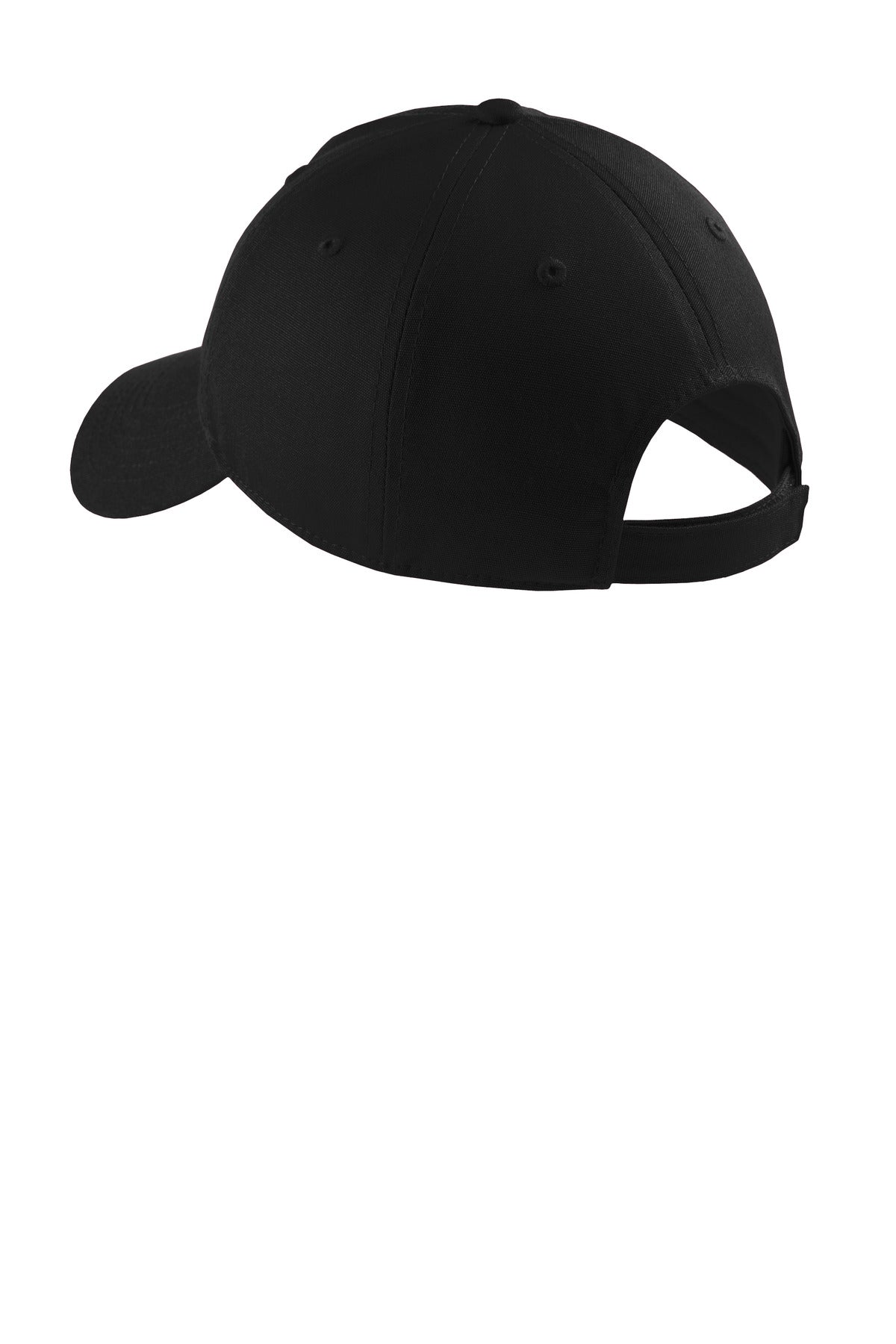 Port Authority Soft Brushed Canvas Cap. CP96 - Black - back