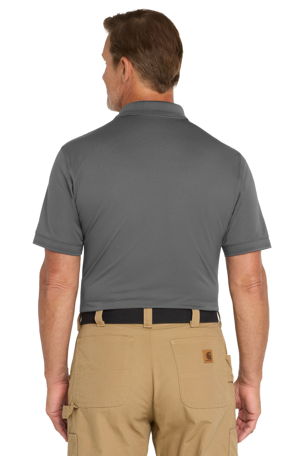 CornerStone Industrial Snag-Proof Pique Polo. CS4020 - Charcoal - back