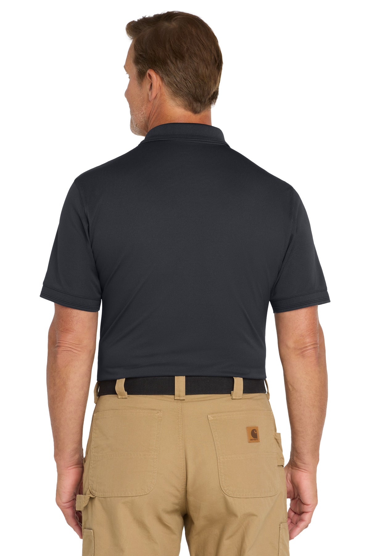 CornerStone Industrial Snag-Proof Pique Polo. CS4020 - Navy Blue - back