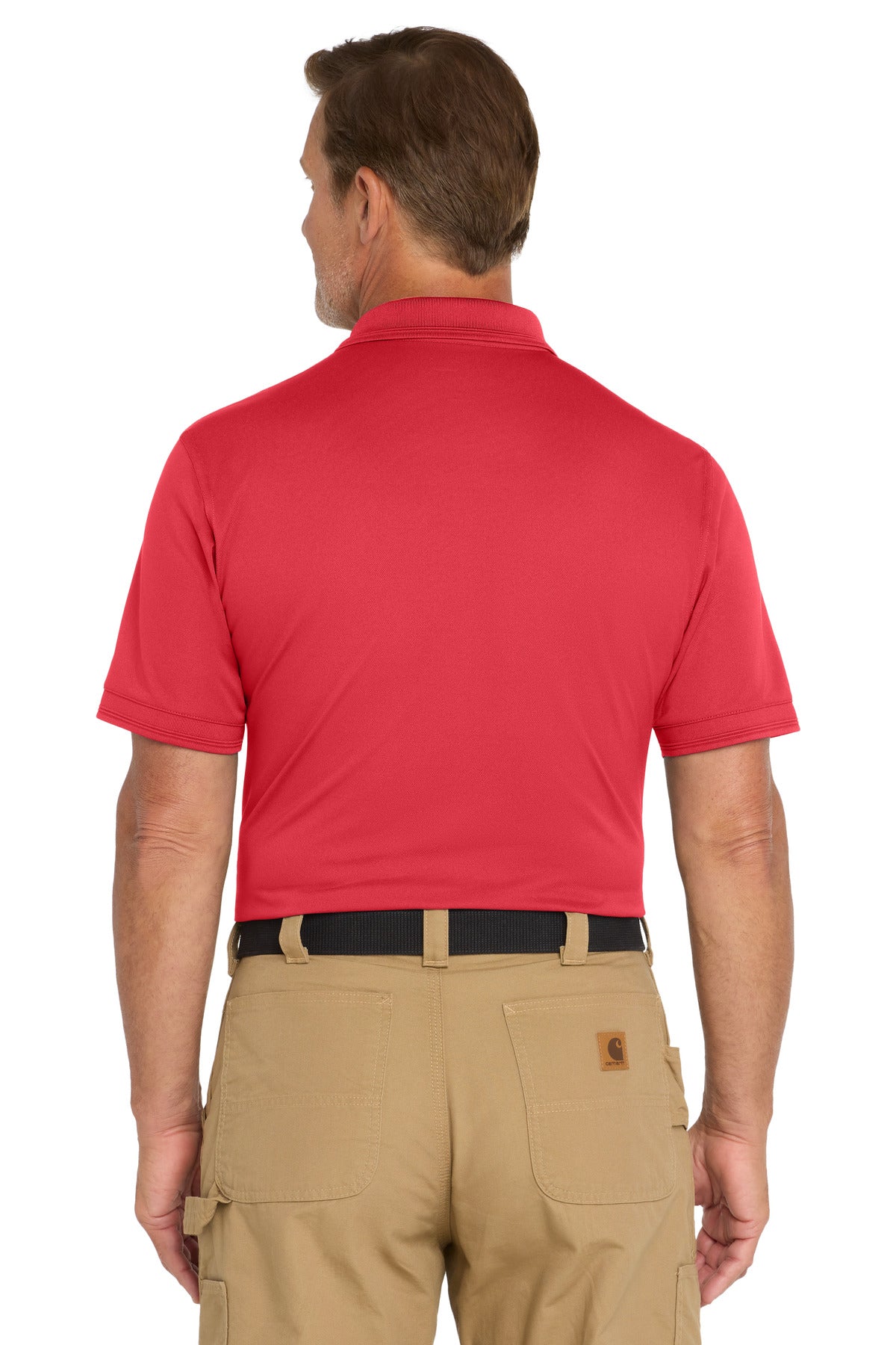 CornerStone Industrial Snag-Proof Pique Polo. CS4020 - Red - back