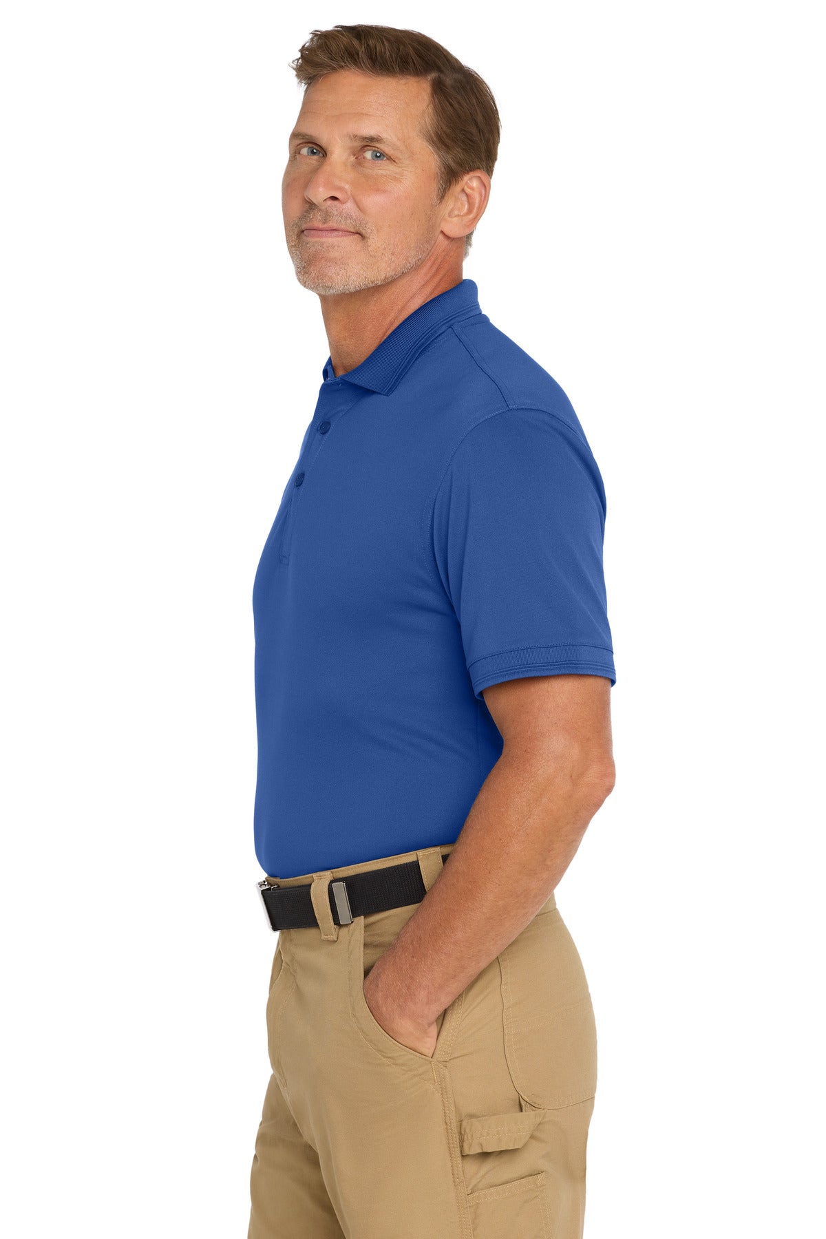 CornerStone Industrial Snag-Proof Pique Polo. CS4020 - Royal - side