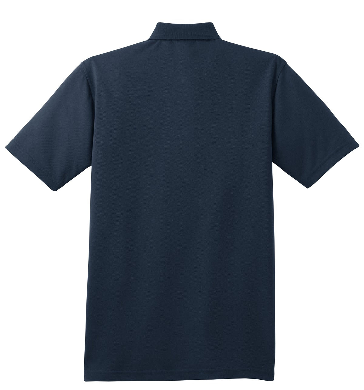 DISCONTINUED CornerStone - Industrial Pocket Pique Polo. CS402P - Navy - back
