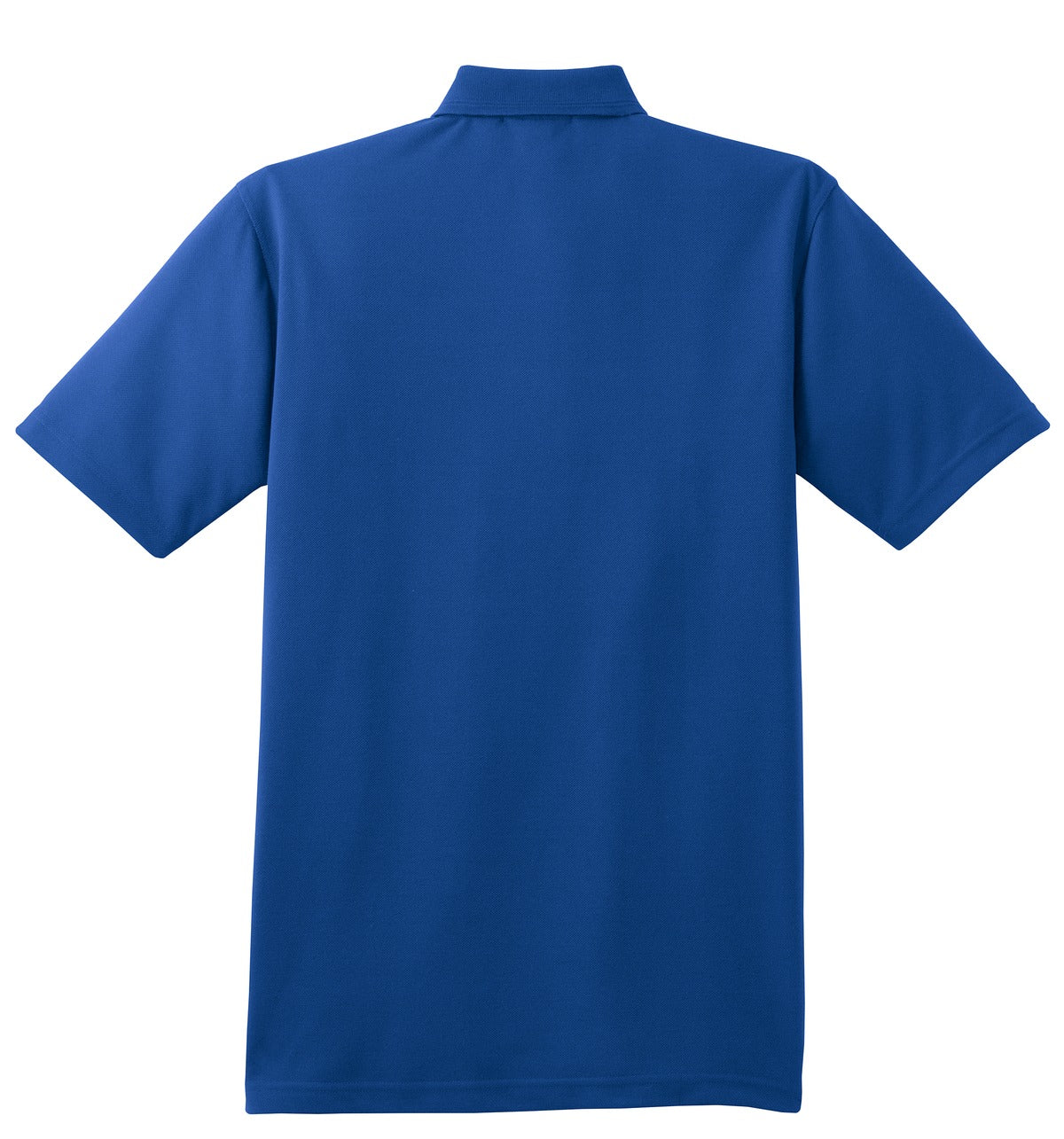 DISCONTINUED CornerStone - Industrial Pocket Pique Polo. CS402P - Royal - back