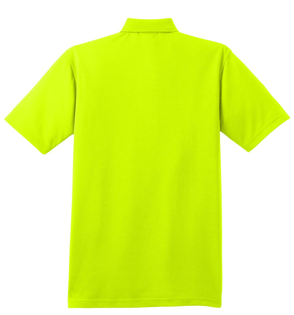 DISCONTINUED CornerStone - Industrial Pocket Pique Polo. CS402P - Safety Yellow - back