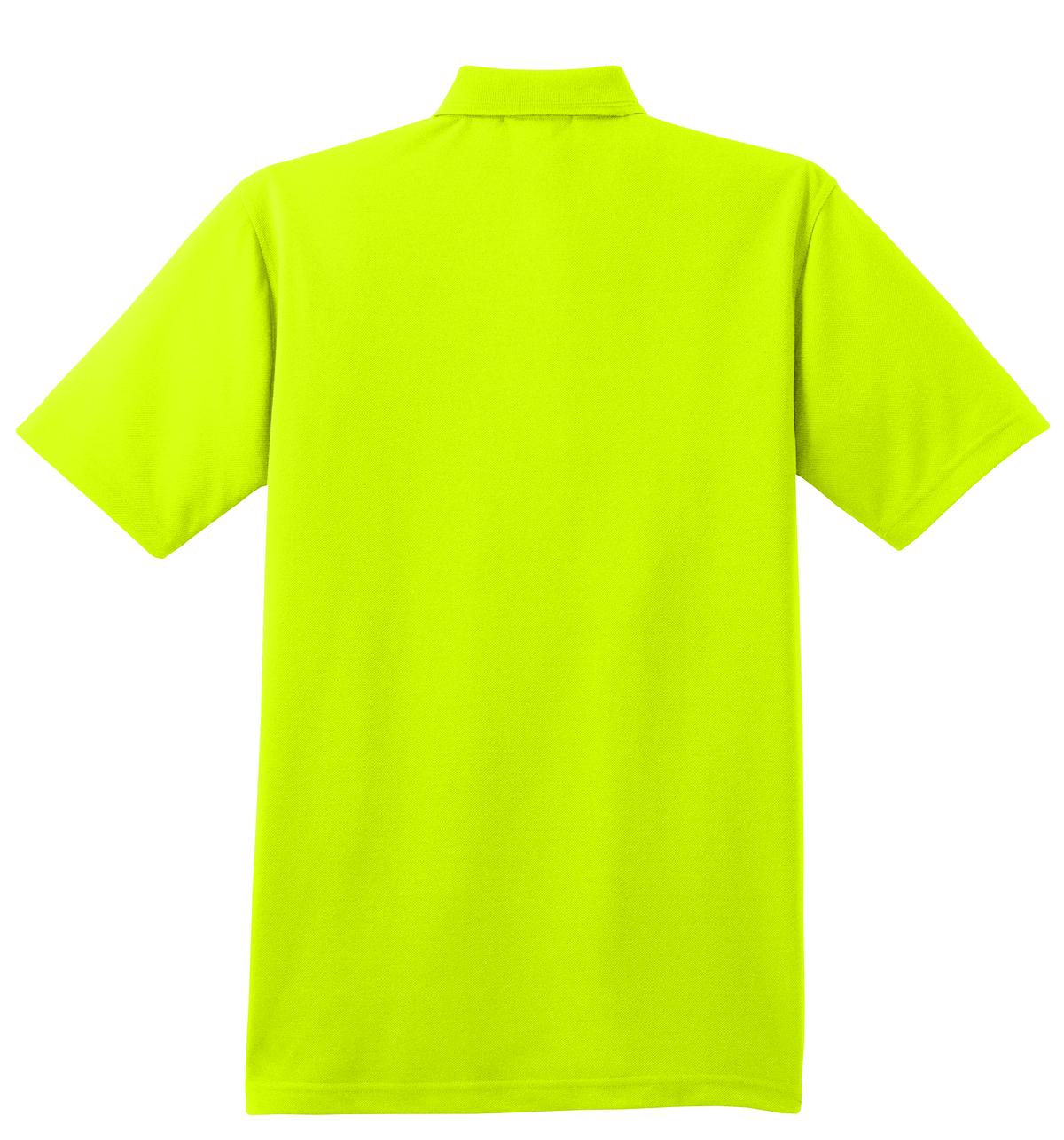DISCONTINUED CornerStone - Industrial Pocket Pique Polo. CS402P - Safety Yellow - back