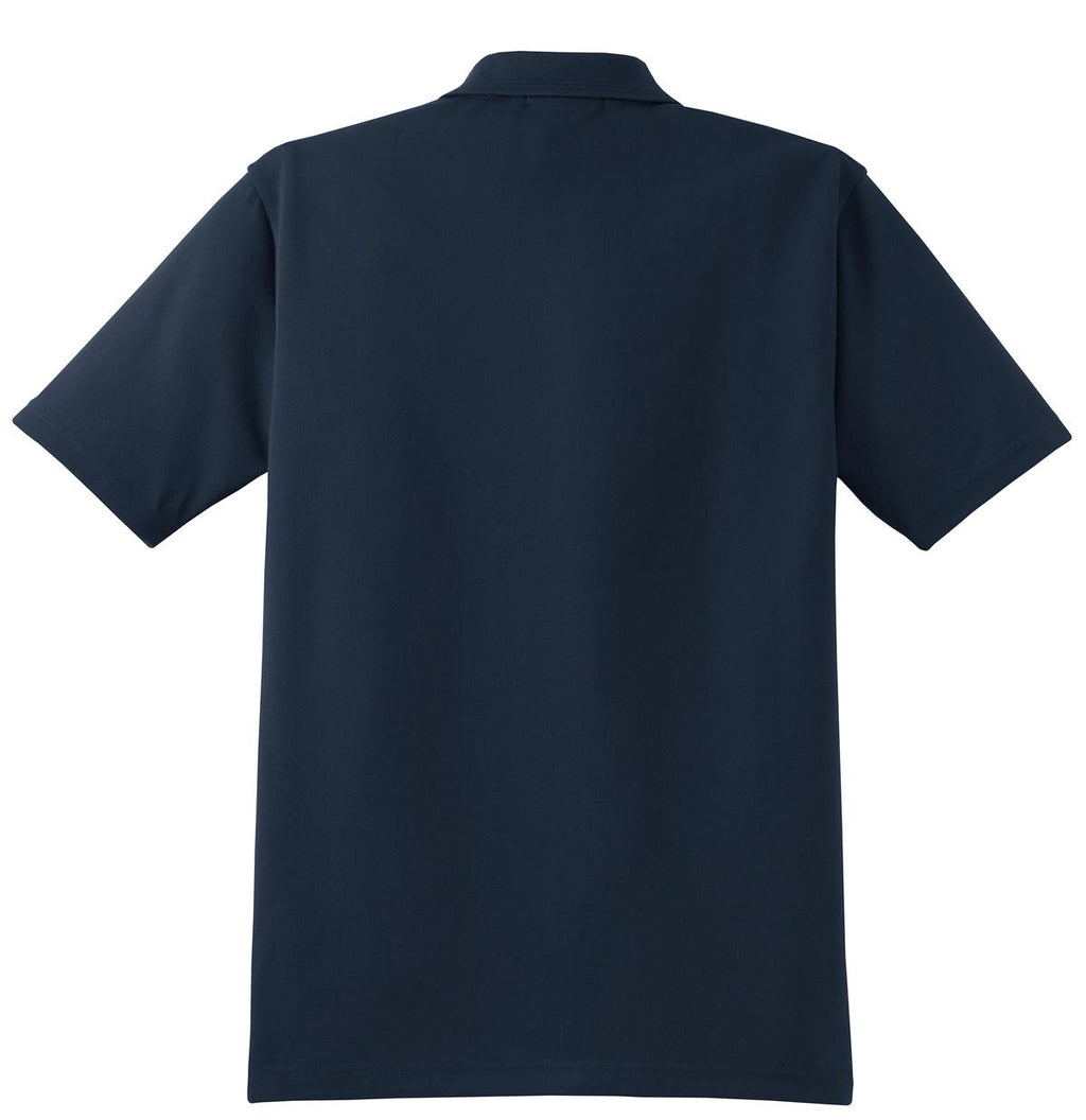 DISCONTINUED CornerStone - Industrial Pique Polo. CS402 - Navy - back