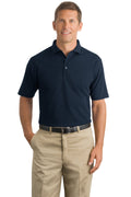 DISCONTINUED CornerStone - Industrial Pique Polo. CS402 - Navy - front