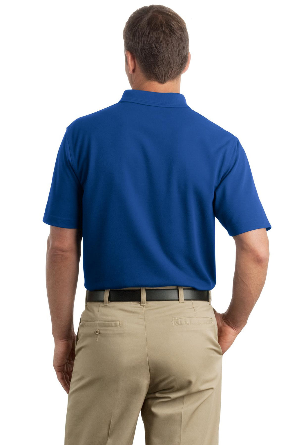 DISCONTINUED CornerStone - Industrial Pique Polo. CS402 - Royal - back
