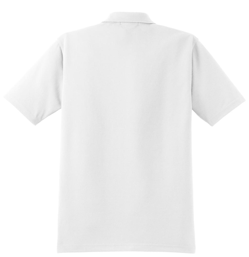 DISCONTINUED CornerStone - Industrial Pique Polo. CS402 - White - back
