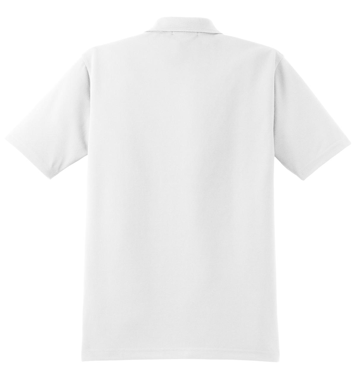 DISCONTINUED CornerStone - Industrial Pique Polo. CS402 - White - back