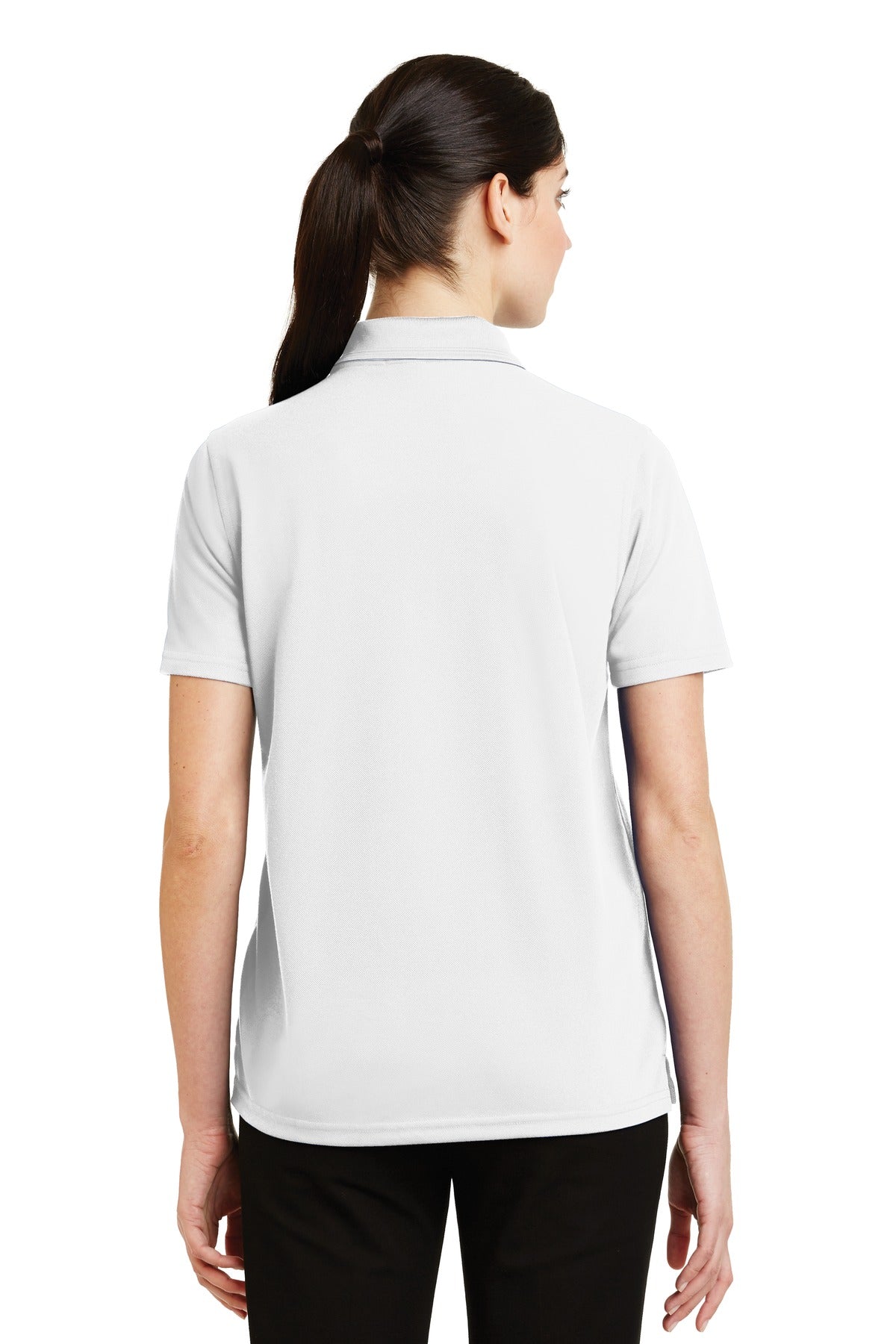 DISCONTINUED CornerStone - Ladies Industrial Pique Polo. CS403 - White - back