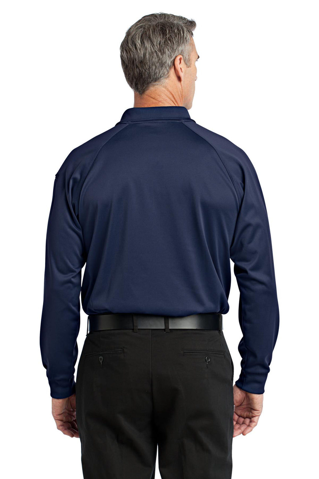 CornerStone - Select Long Sleeve Snag-Proof Tactical Polo. CS410LS - Dark Navy - back