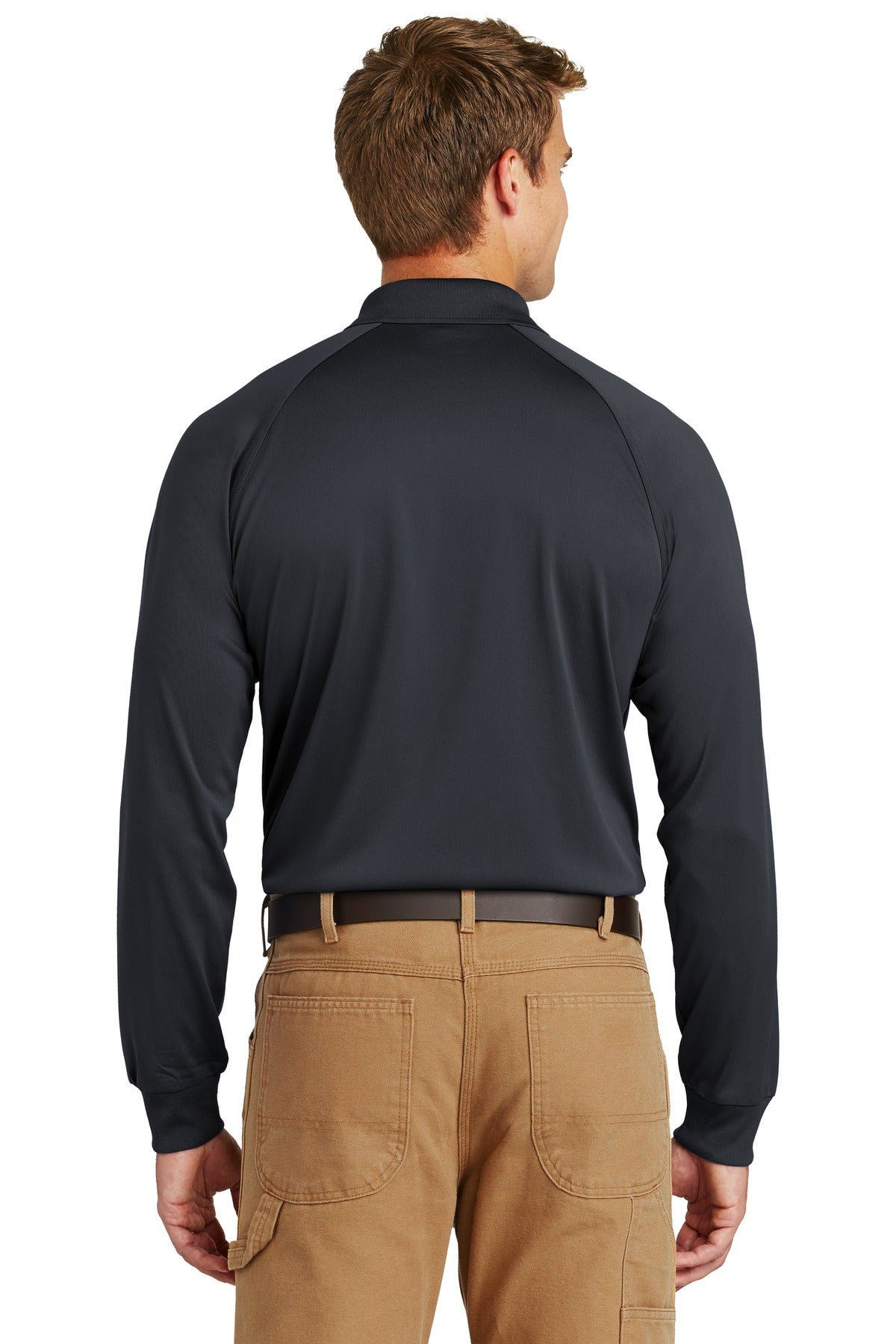 CornerStone - Select Long Sleeve Snag-Proof Tactical Polo. CS410LS - Charcoal - back