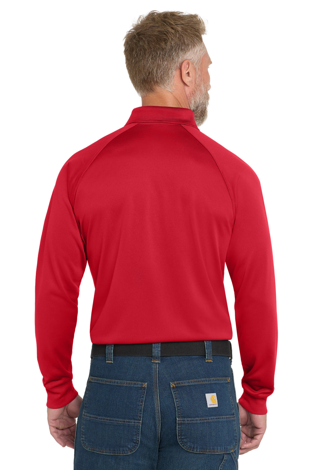 CornerStone - Select Long Sleeve Snag-Proof Tactical Polo. CS410LS - Red - back