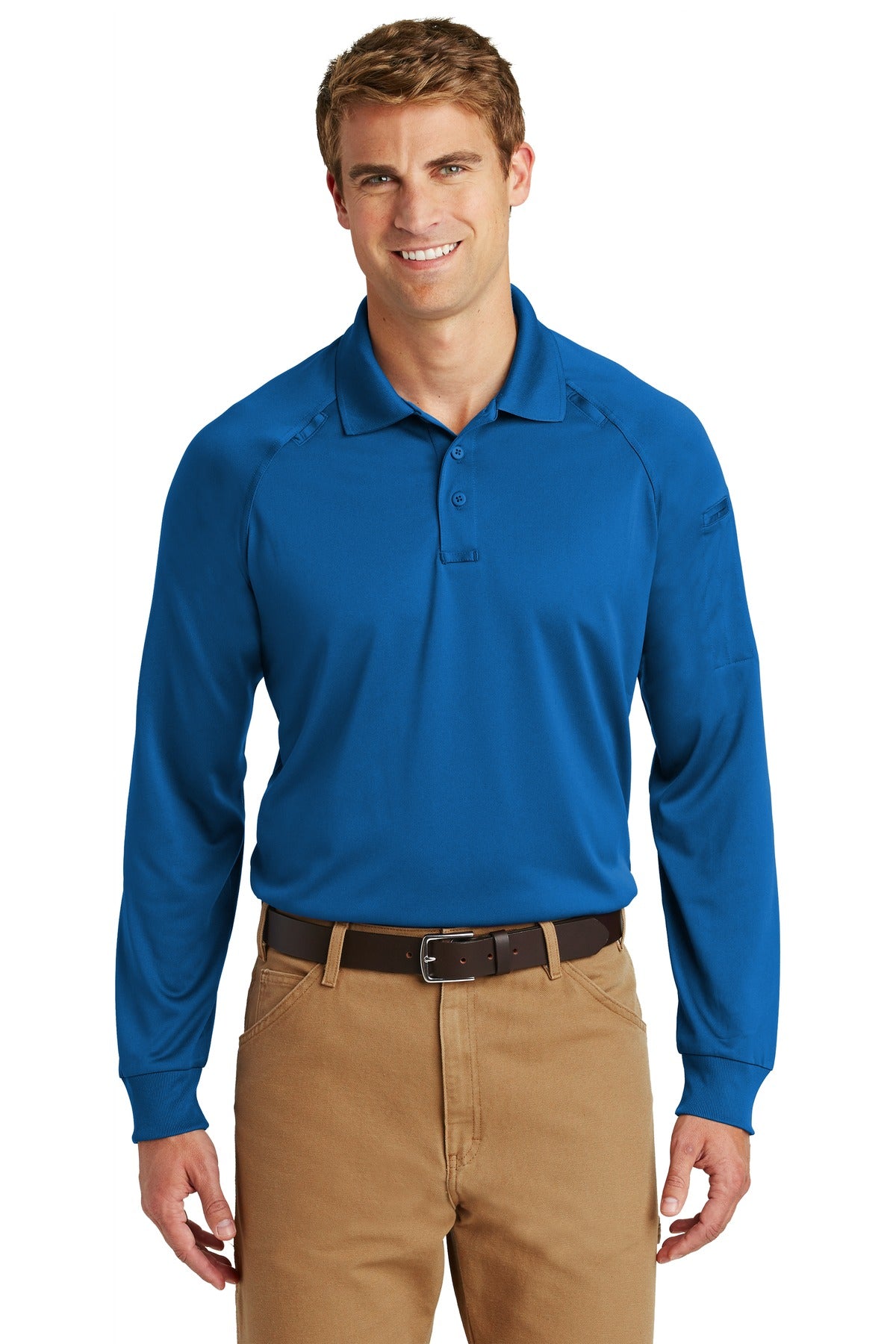 CornerStone - Select Long Sleeve Snag-Proof Tactical Polo. CS410LS - Royal - front