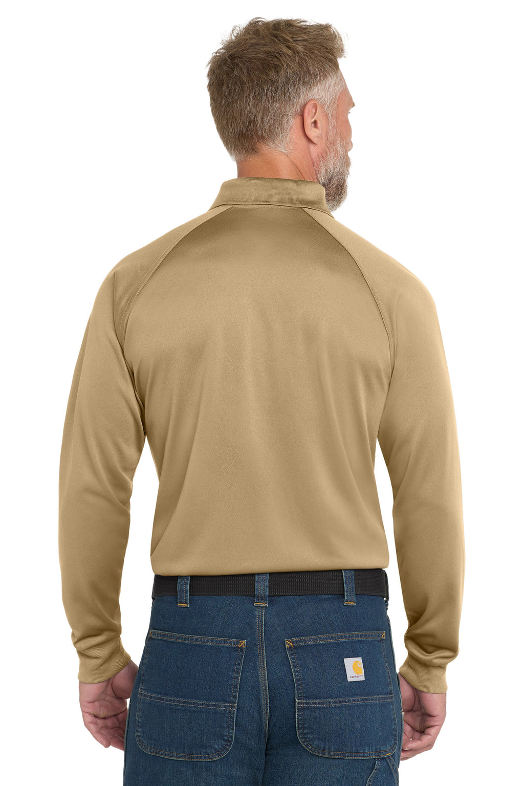 CornerStone - Select Long Sleeve Snag-Proof Tactical Polo. CS410LS - Tan - back