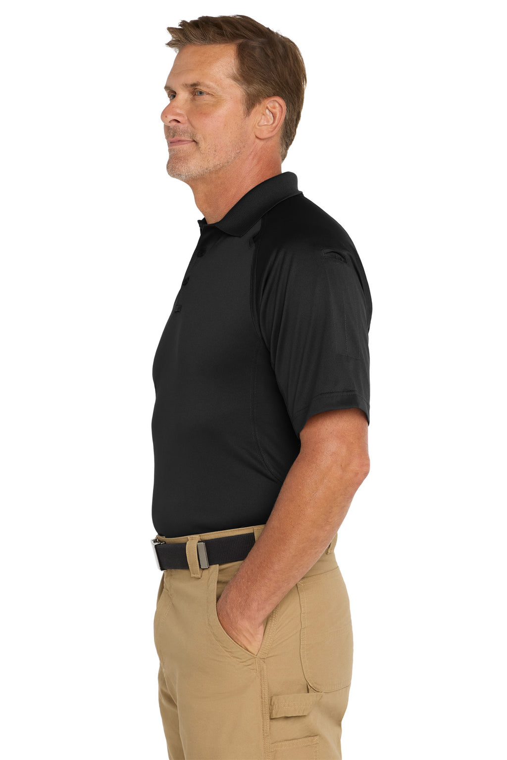 CornerStone - Select Snag-Proof Tactical Polo. CS410 - Black - side