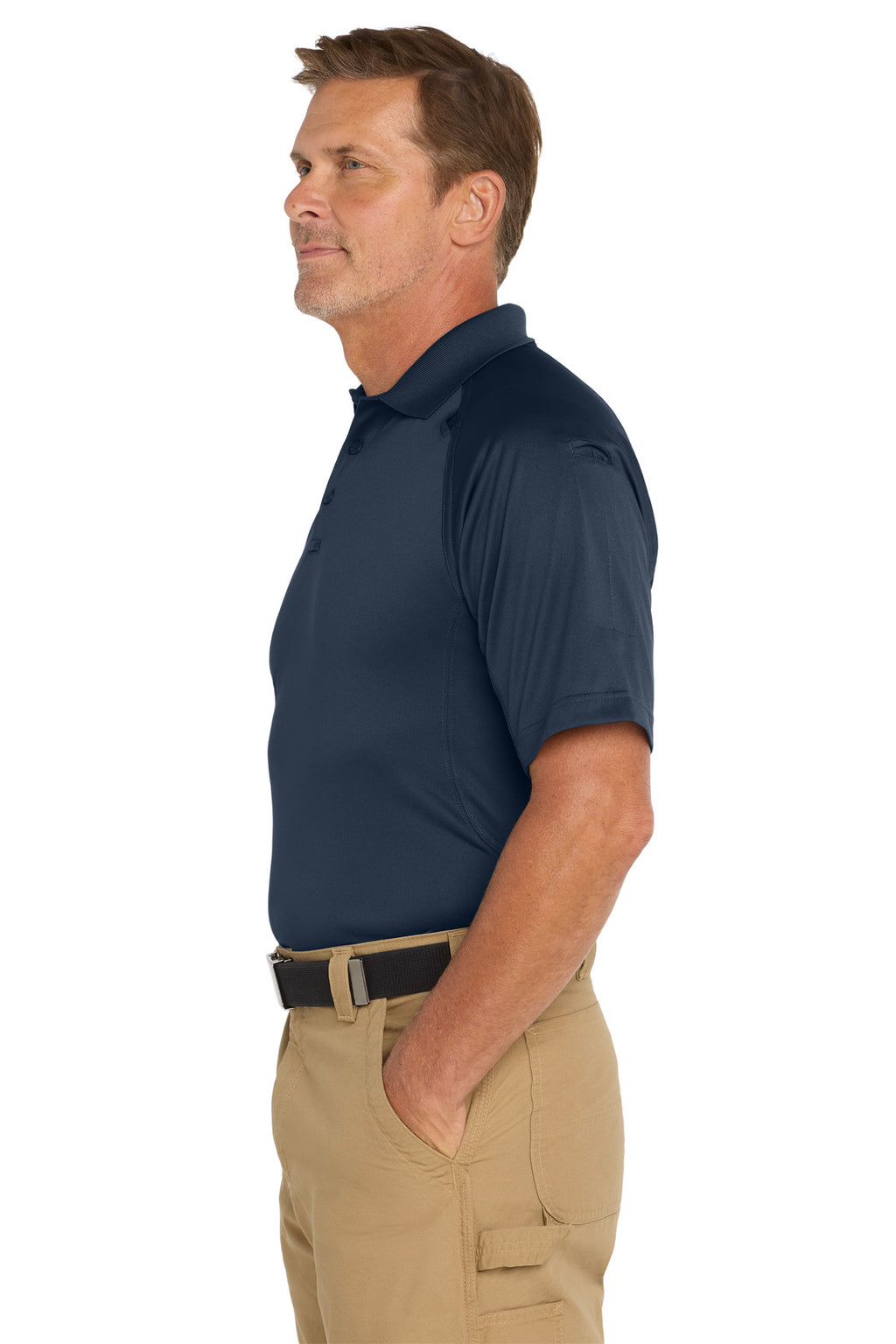 CornerStone - Select Snag-Proof Tactical Polo. CS410 - Dark Navy - side