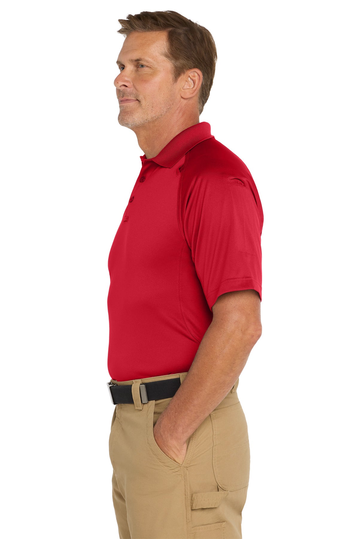 CornerStone - Select Snag-Proof Tactical Polo. CS410 - Red - side