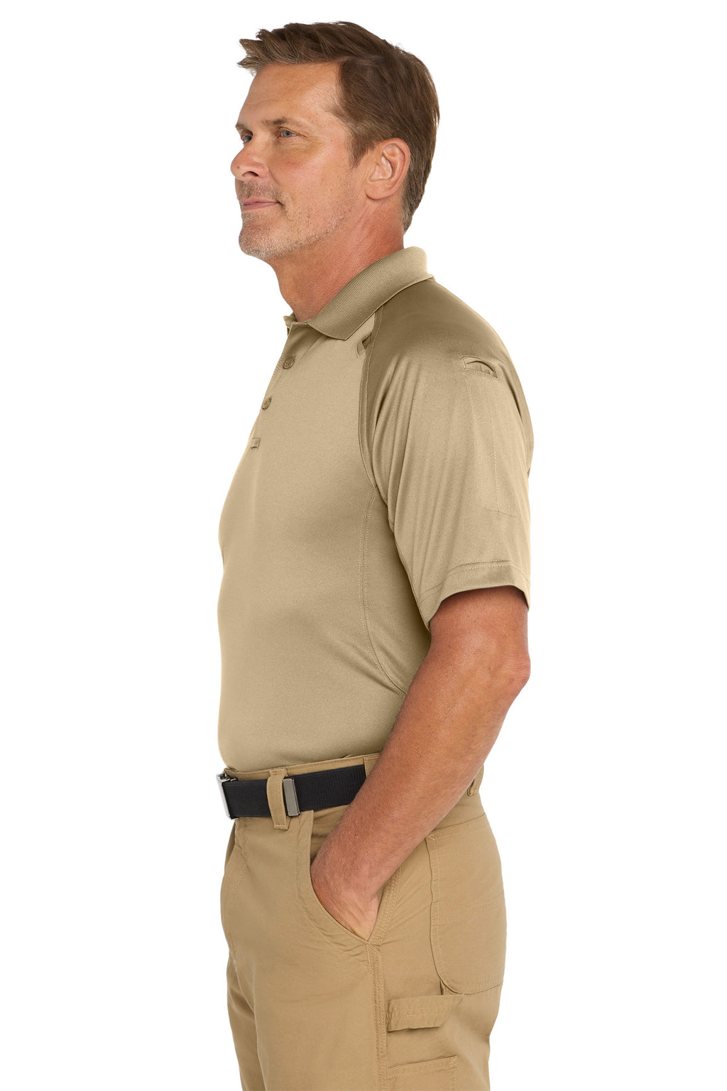 CornerStone - Select Snag-Proof Tactical Polo. CS410 - Tan - side