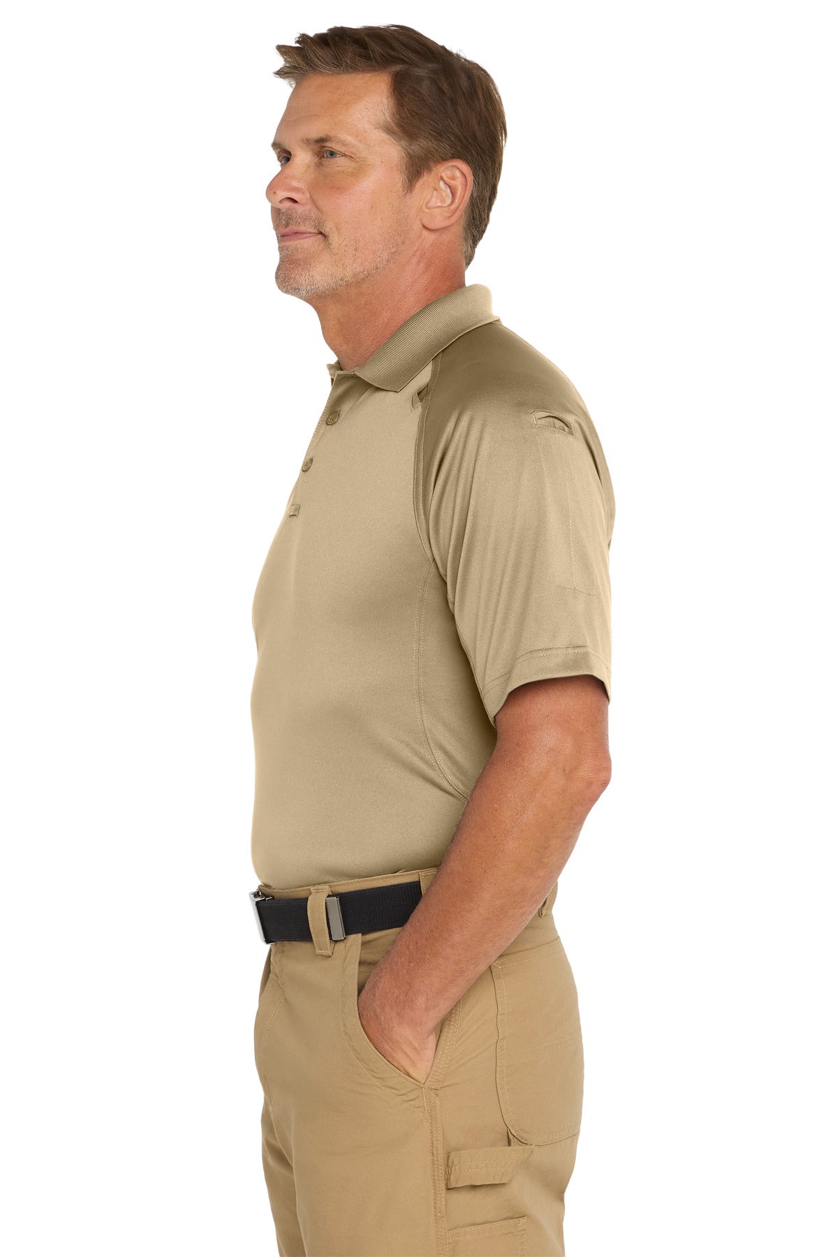 CornerStone - Select Snag-Proof Tactical Polo. CS410 - Tan - side