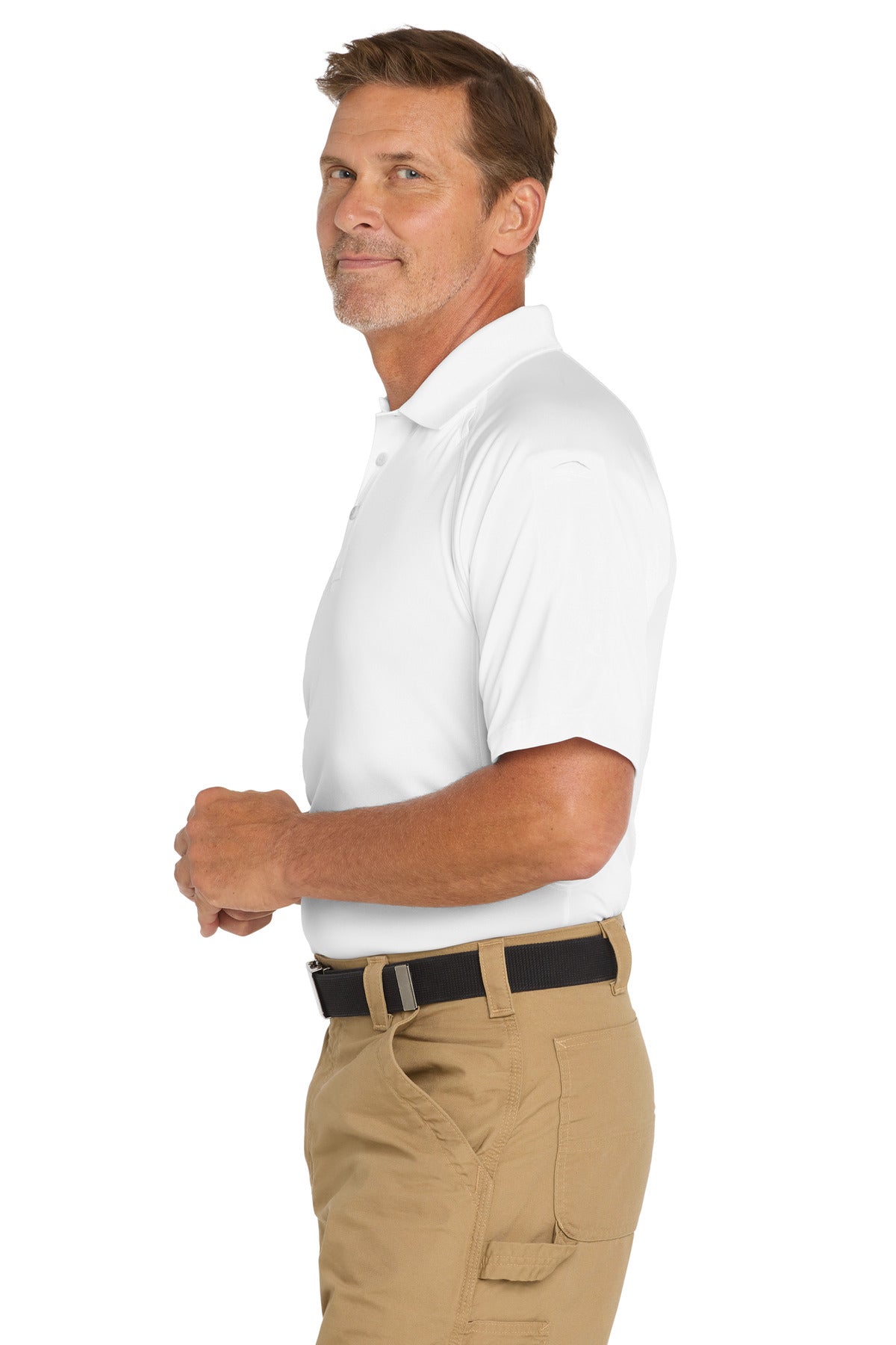 CornerStone - Select Snag-Proof Tactical Polo. CS410 - White - side