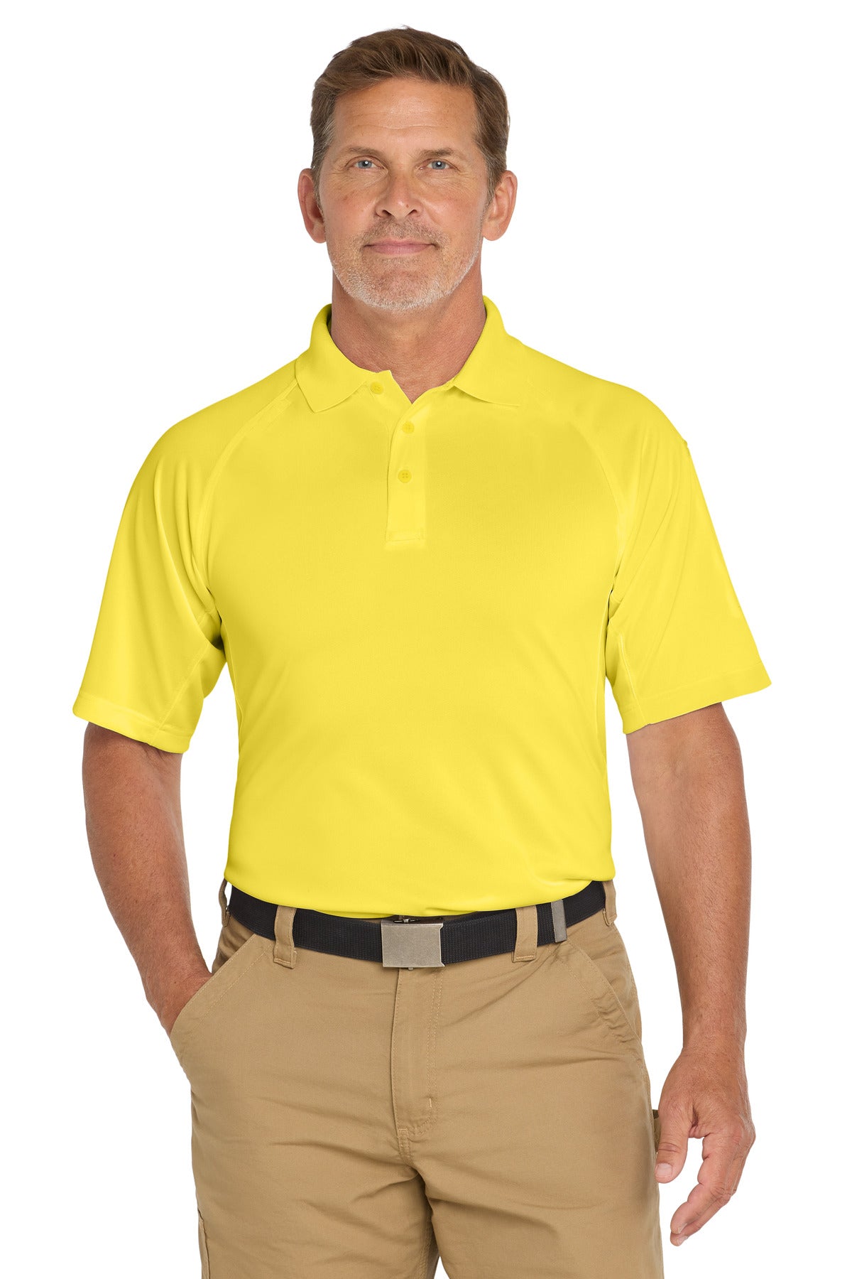 CornerStone - Select Snag-Proof Tactical Polo. CS410 - Yellow - front