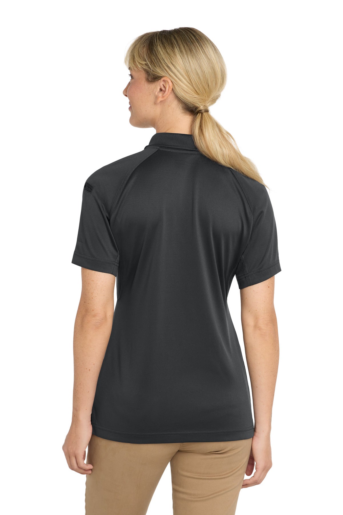 CornerStone Women's Select Snag-Proof Tactical Polo. CS411 - Charcoal - back