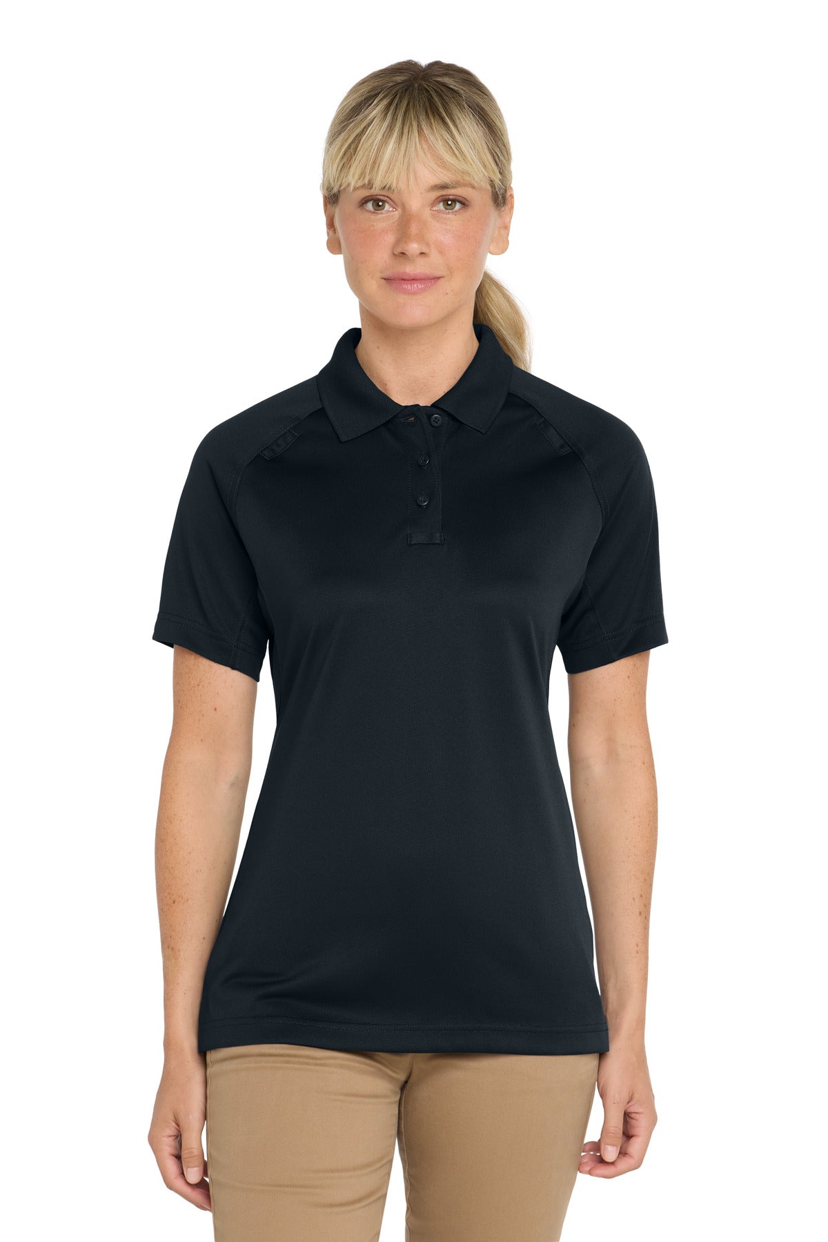 CornerStone Women's Select Snag-Proof Tactical Polo. CS411 - Dark Navy - front