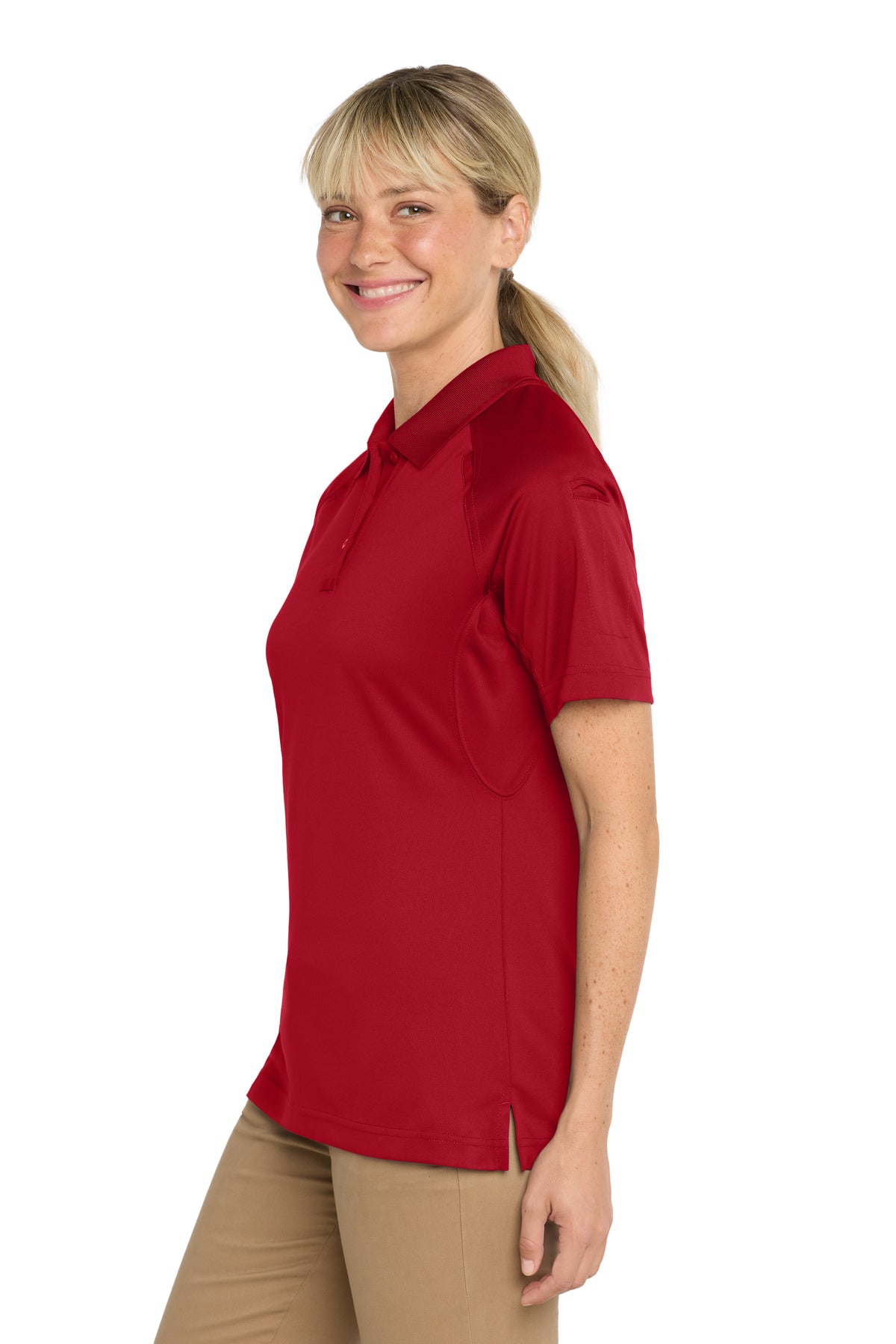 CornerStone Women's Select Snag-Proof Tactical Polo. CS411 - Red - side