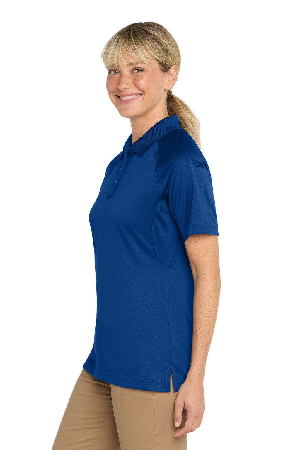CornerStone Women's Select Snag-Proof Tactical Polo. CS411 - Royal - side