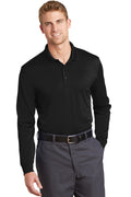 CornerStone Select Snag-Proof Long Sleeve Polo. CS412LS - Black - front