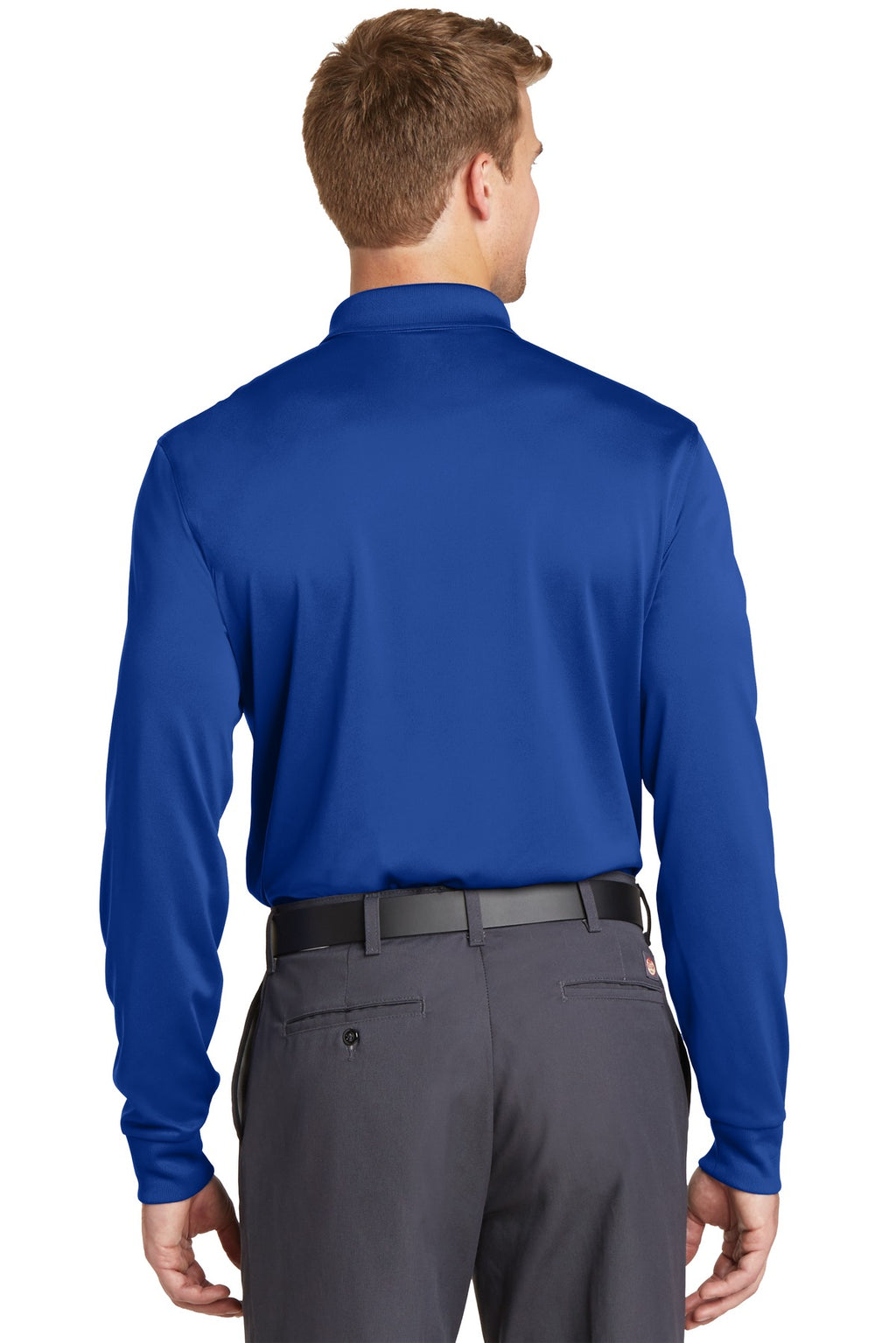 CornerStone Select Snag-Proof Long Sleeve Polo. CS412LS - Royal - back