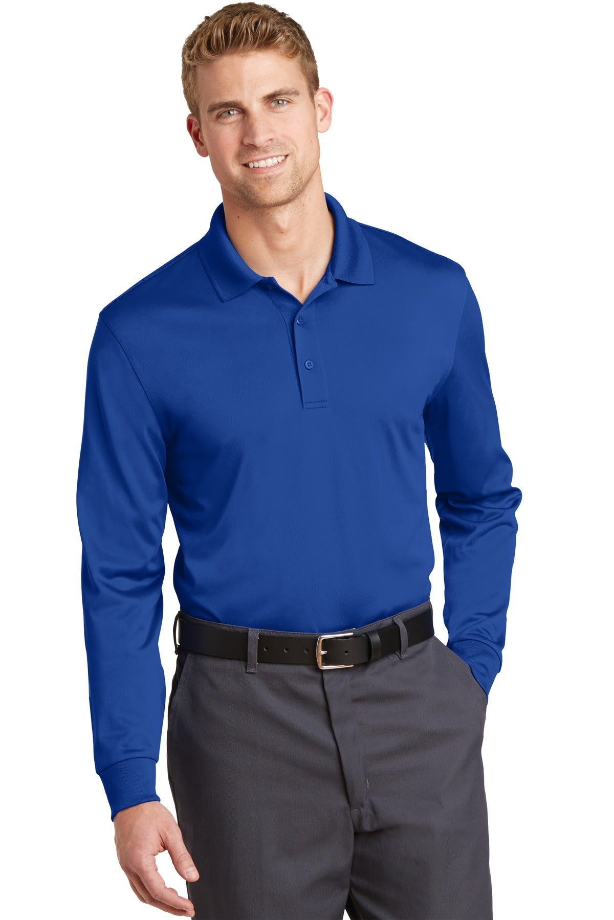 CornerStone Select Snag-Proof Long Sleeve Polo. CS412LS - Royal - front