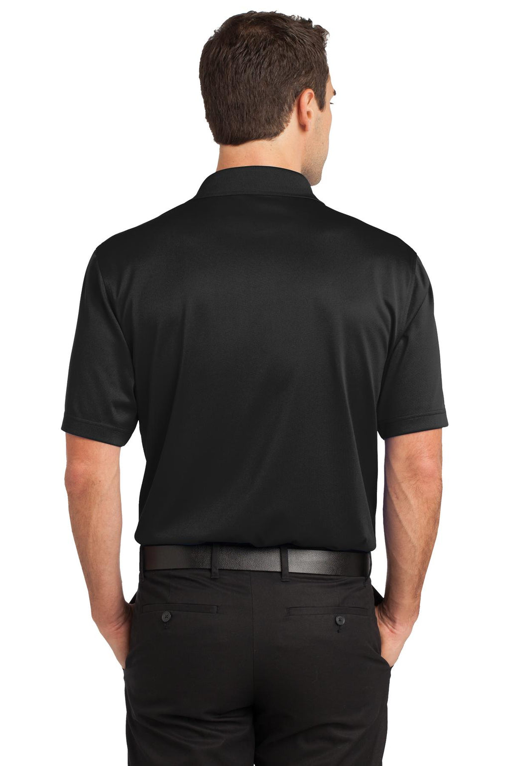 CornerStone Select Snag-Proof Pocket Polo. CS412P - Black - back