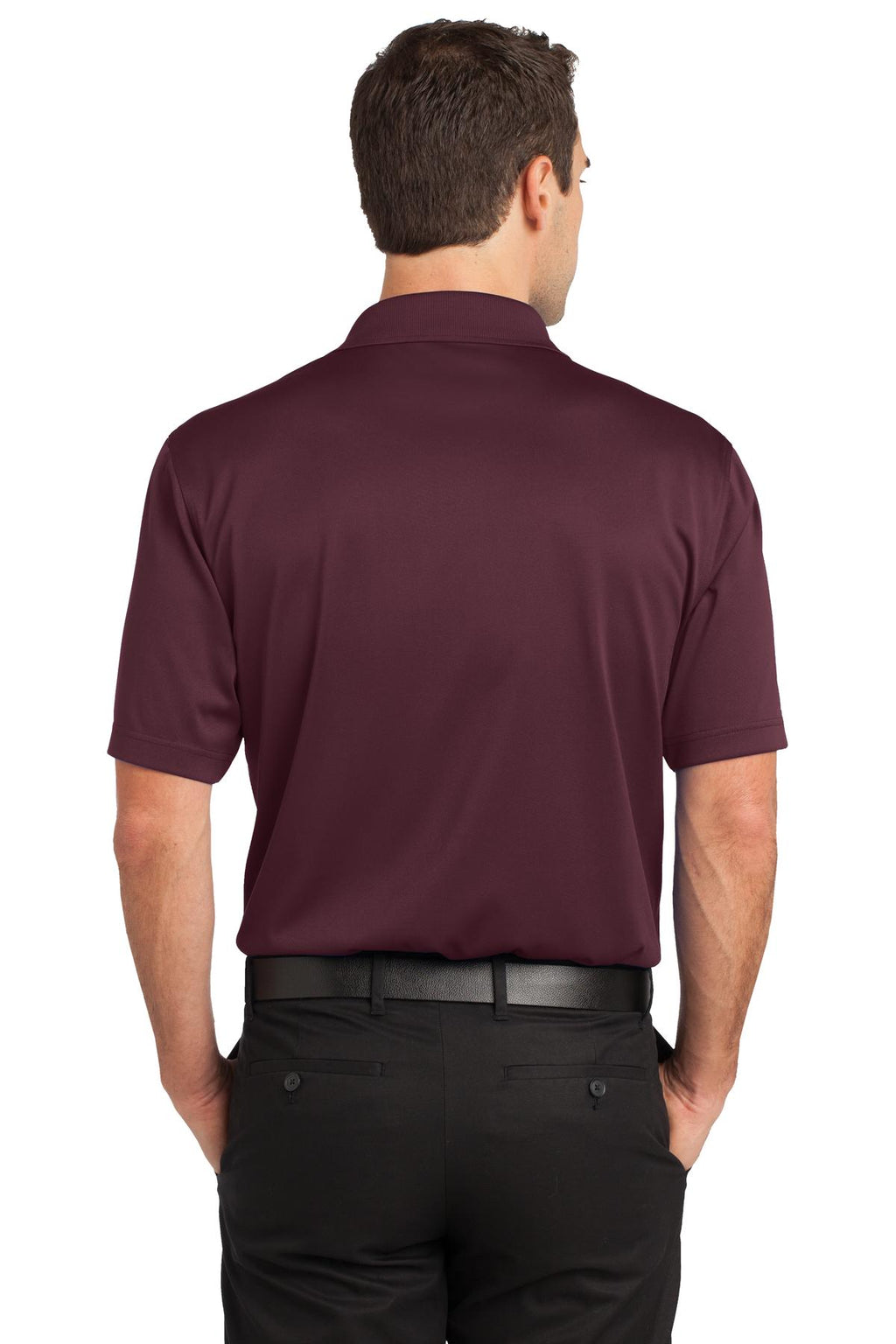 CornerStone Select Snag-Proof Pocket Polo. CS412P - Maroon - back