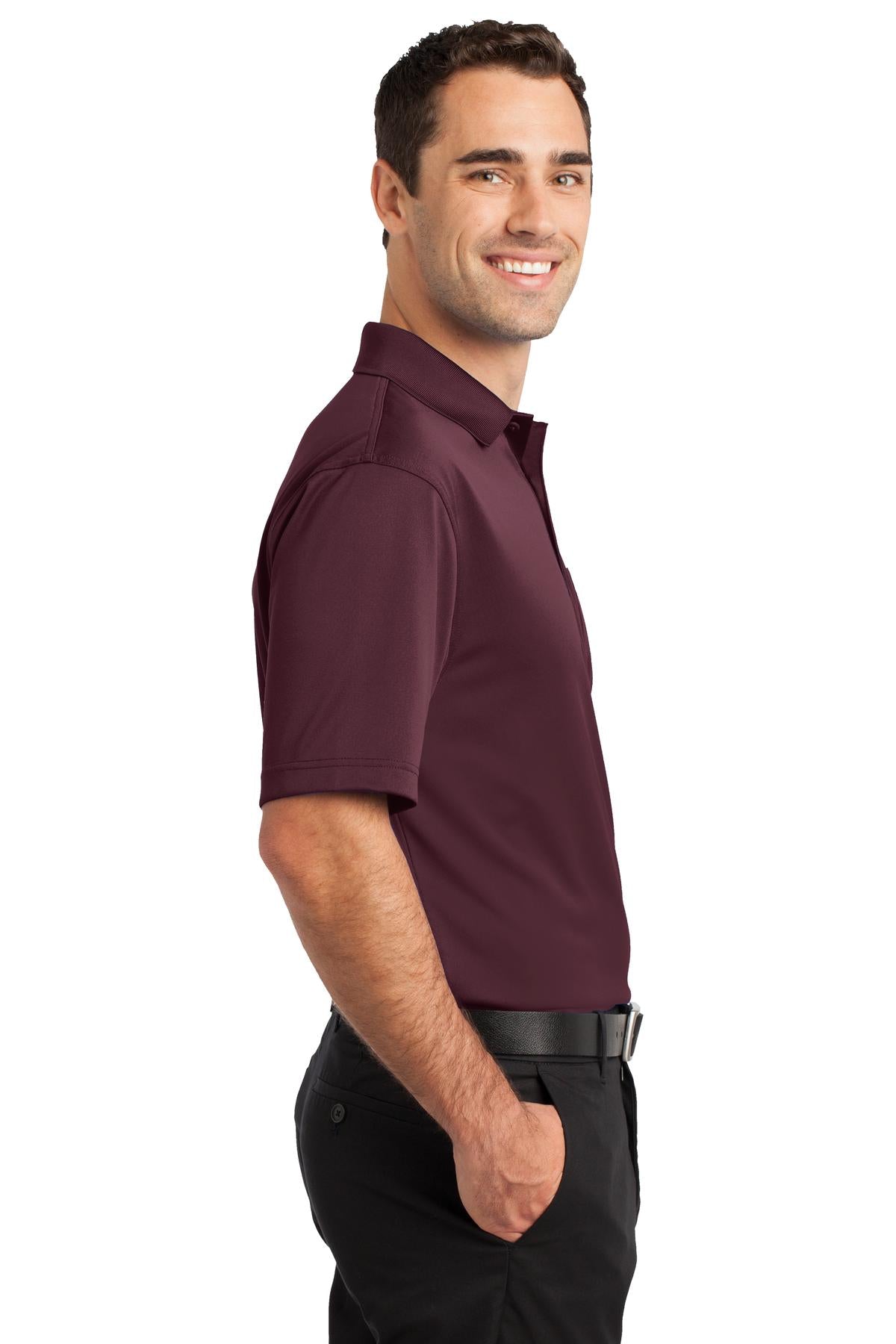 CornerStone Select Snag-Proof Pocket Polo. CS412P - Maroon - side