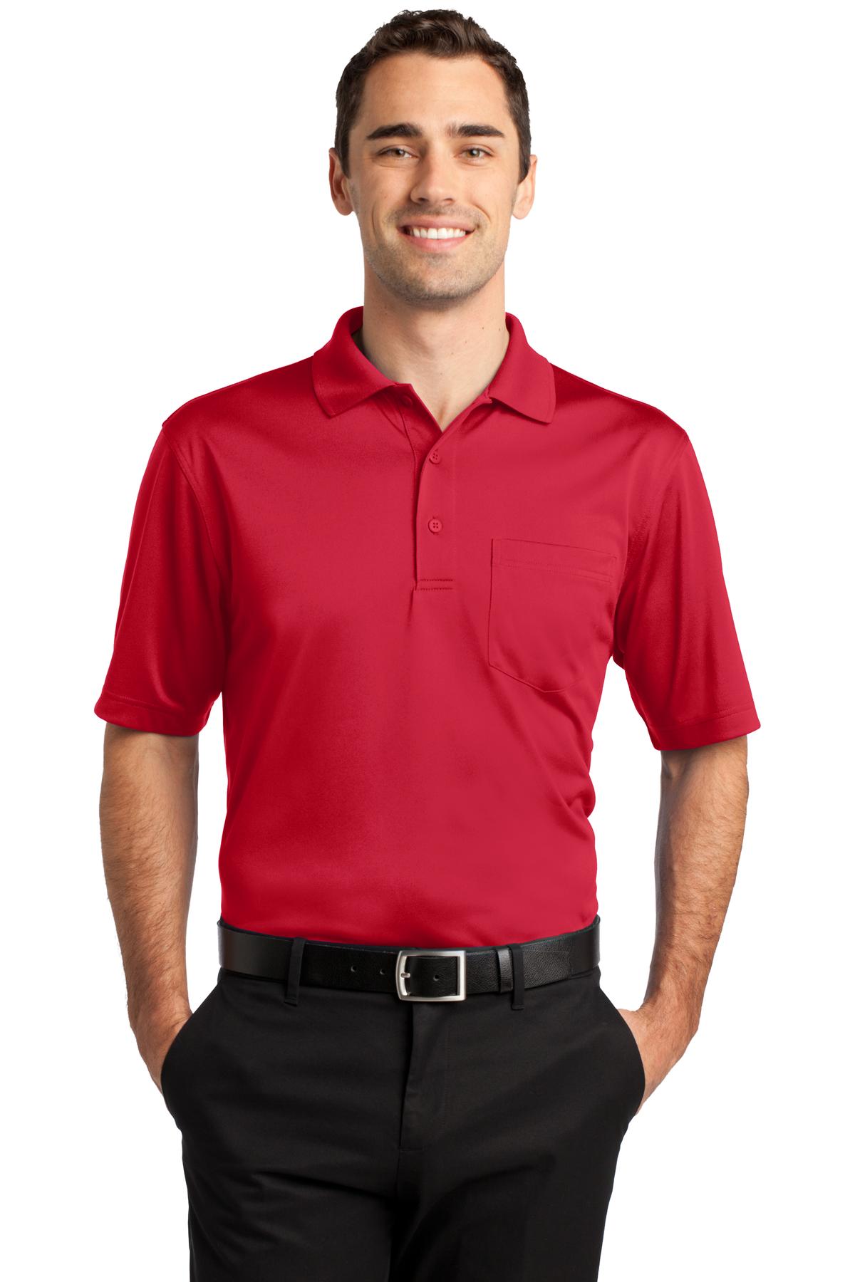 CornerStone Select Snag-Proof Pocket Polo. CS412P - Red - front