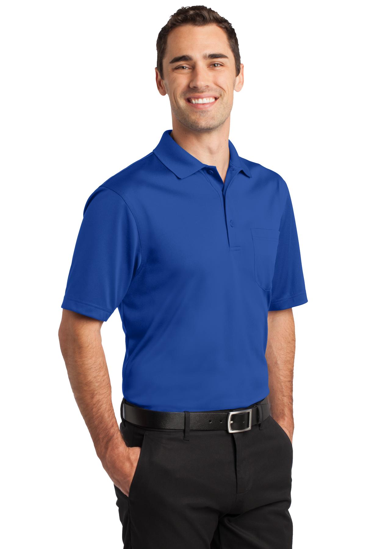 CornerStone Select Snag-Proof Pocket Polo. CS412P - Royal - three_q