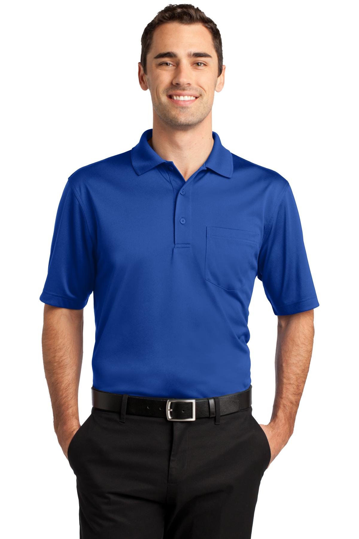 CornerStone Select Snag-Proof Pocket Polo. CS412P - Royal - front