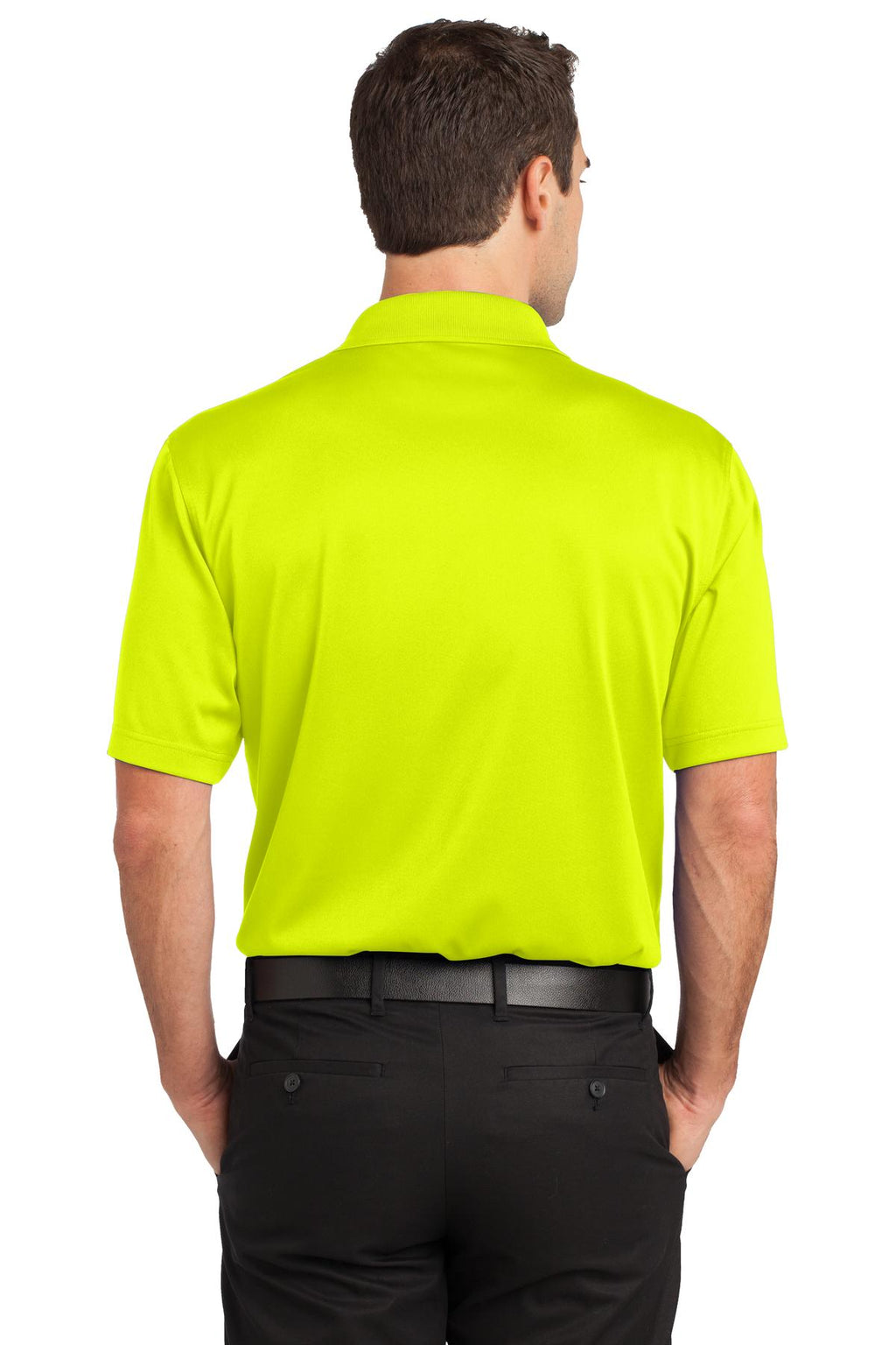 CornerStone Select Snag-Proof Pocket Polo. CS412P - Safety Yellow - back