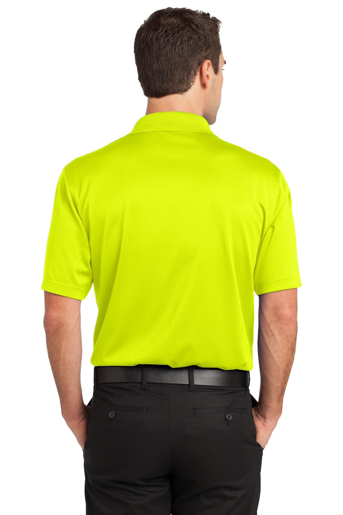 CornerStone Select Snag-Proof Pocket Polo. CS412P - Safety Yellow - back