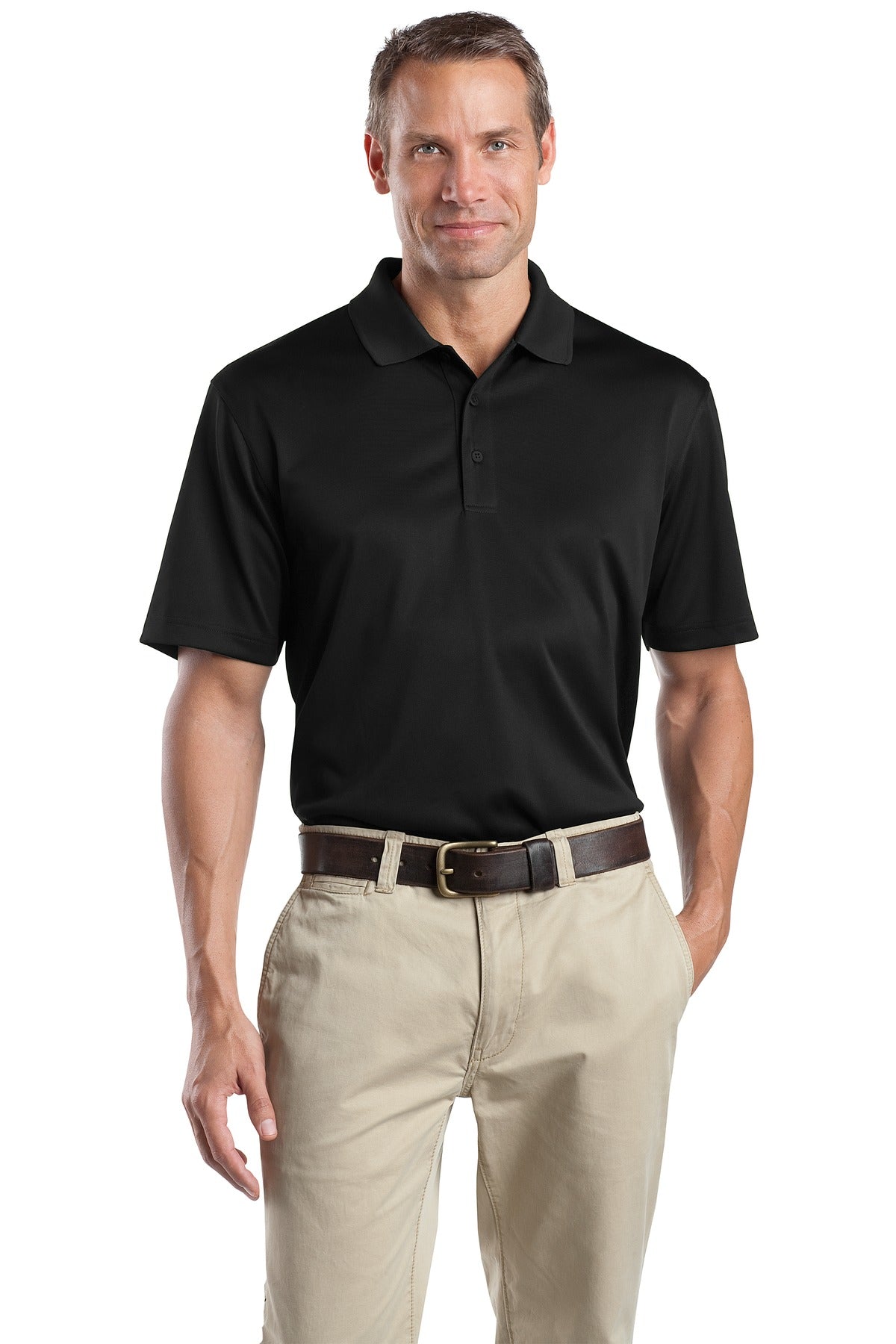 CornerStone - Select Snag-Proof Polo. CS412 - Black - front